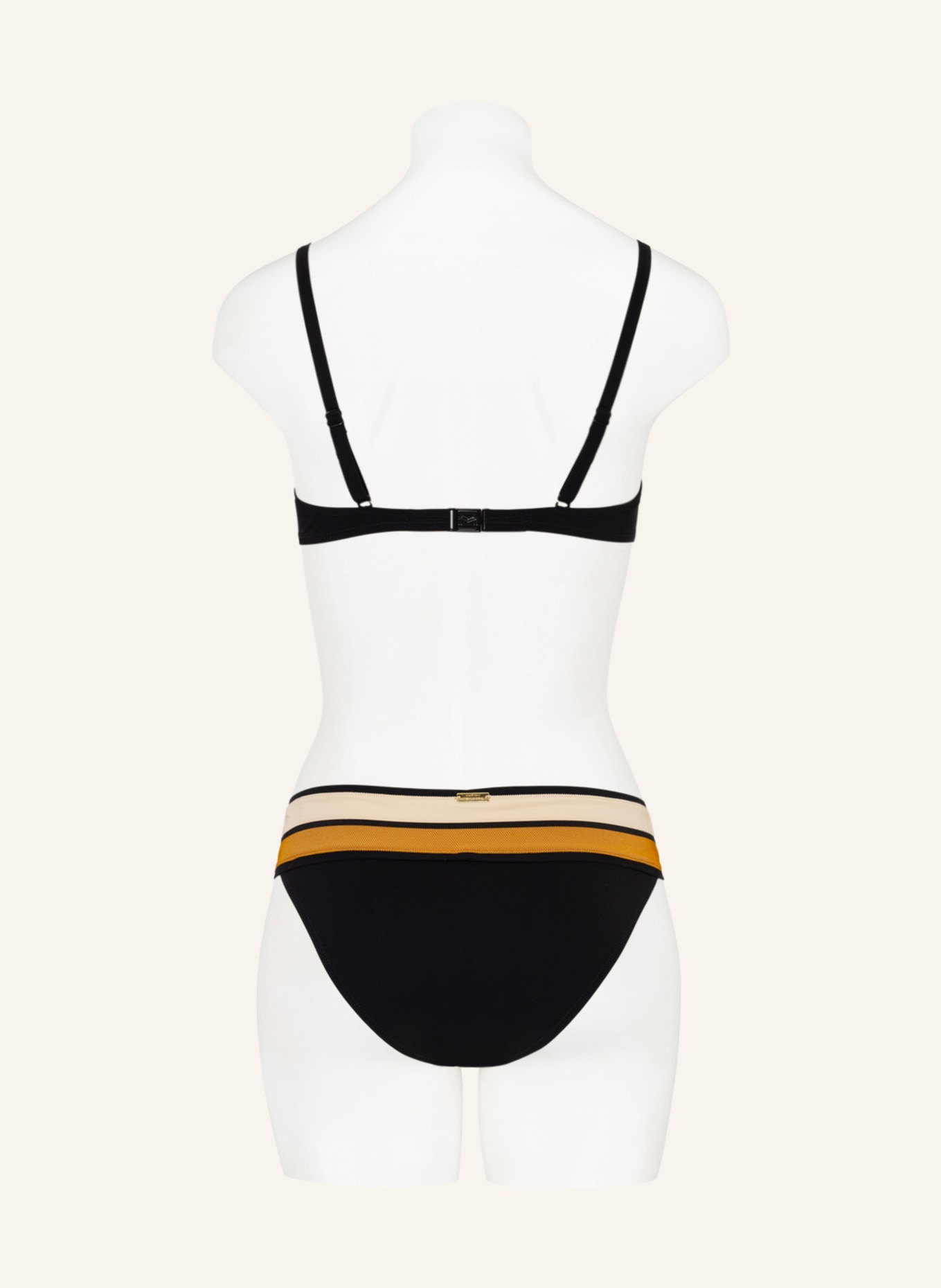 MARYAN MEHLHORN Basic bikini bottoms ANTAGONIST, Color: BLACK/ BEIGE/ CREAM (Image 3)