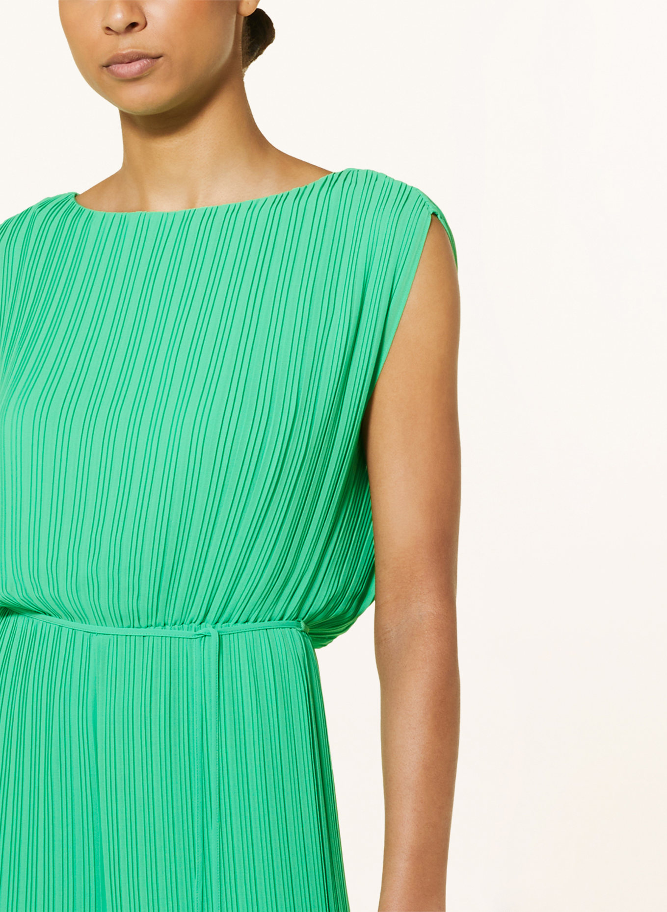 s.Oliver BLACK LABEL Jumpsuit with pleats, Color: NEON GREEN (Image 4)