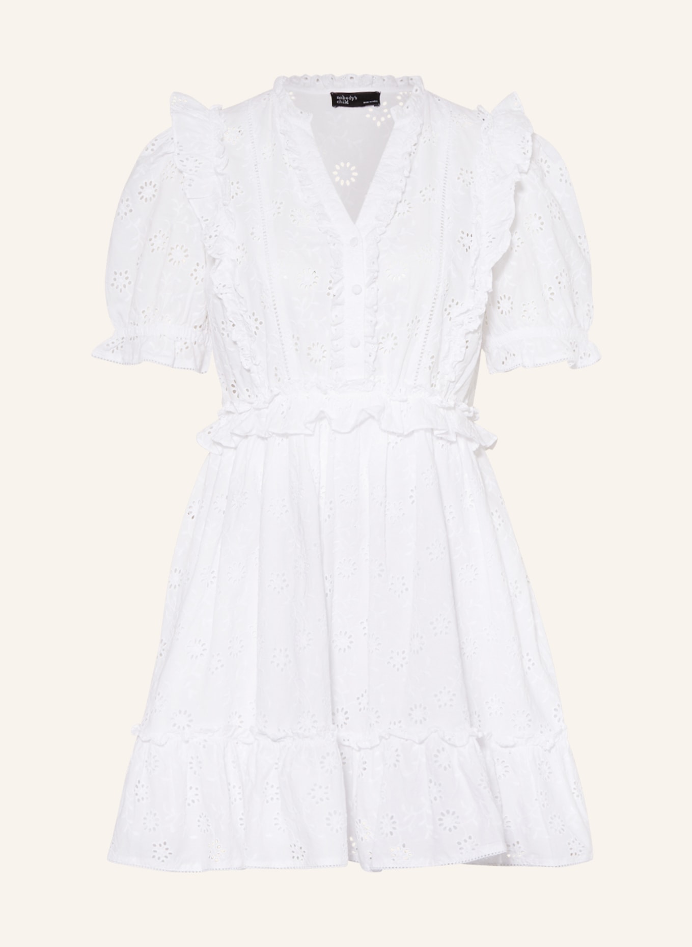 nobody's child Dress TILLY made of broderie anglaise with frills and ruffles, Color: WHITE (Image 1)
