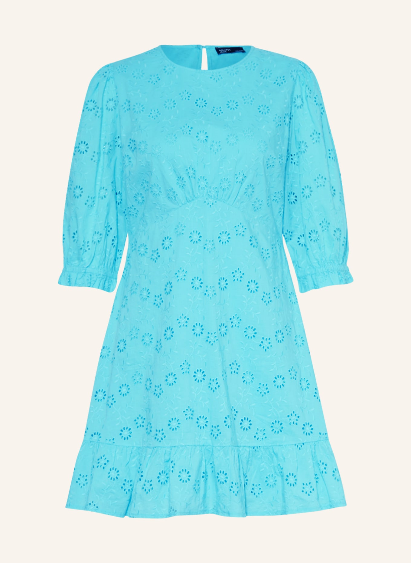 nobody's child Dress SERENA made of broderie anglaise with frills and ruffles, Color: TURQUOISE (Image 1)