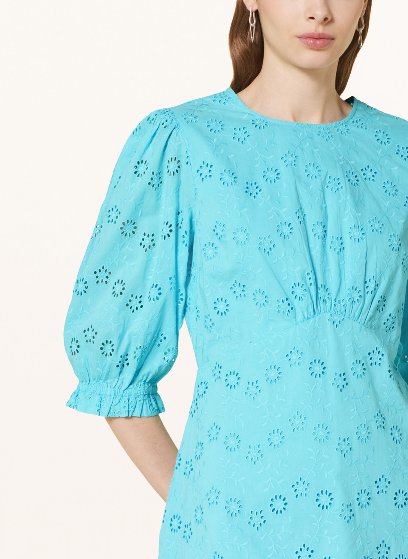 nobody's child Dress SERENA made of broderie anglaise with frills and ruffles, Color: TURQUOISE (Image 4)