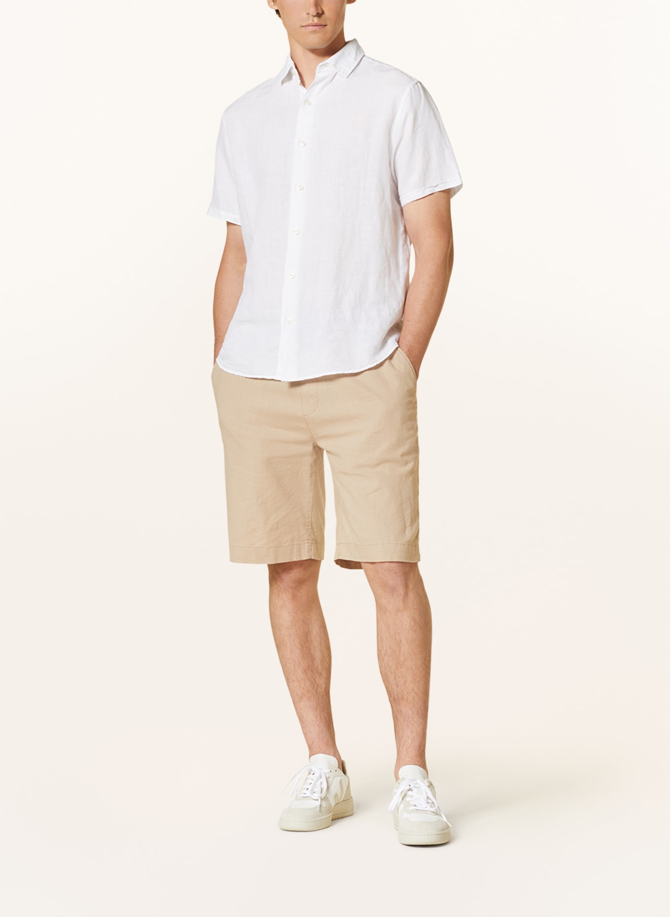 s.Oliver RED Shorts Relaxed Fit mit Leinen, Farbe: BEIGE (Bild 2)