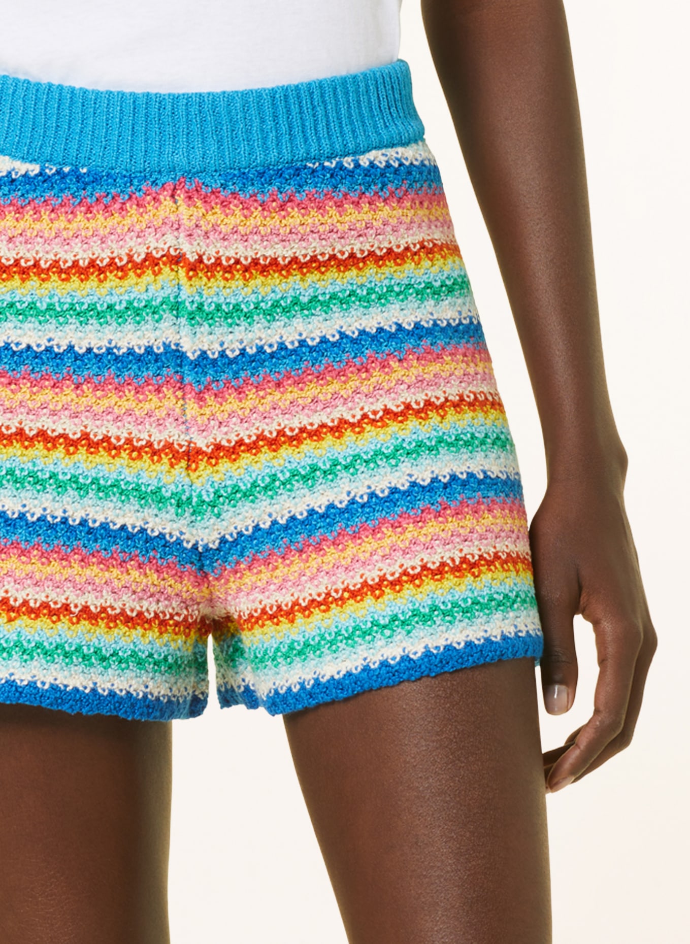 ALANUi Knit shorts OVER THE RAINBOW, Color: NEON BLUE/ PINK/ YELLOW (Image 5)
