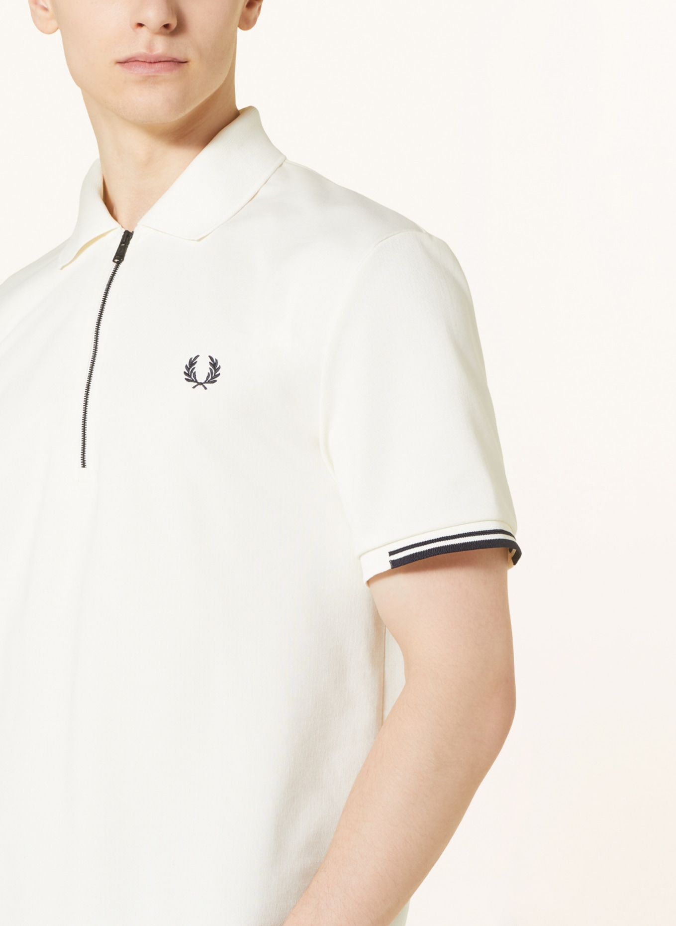 FRED PERRY Jersey polo shirt, Color: ECRU (Image 4)