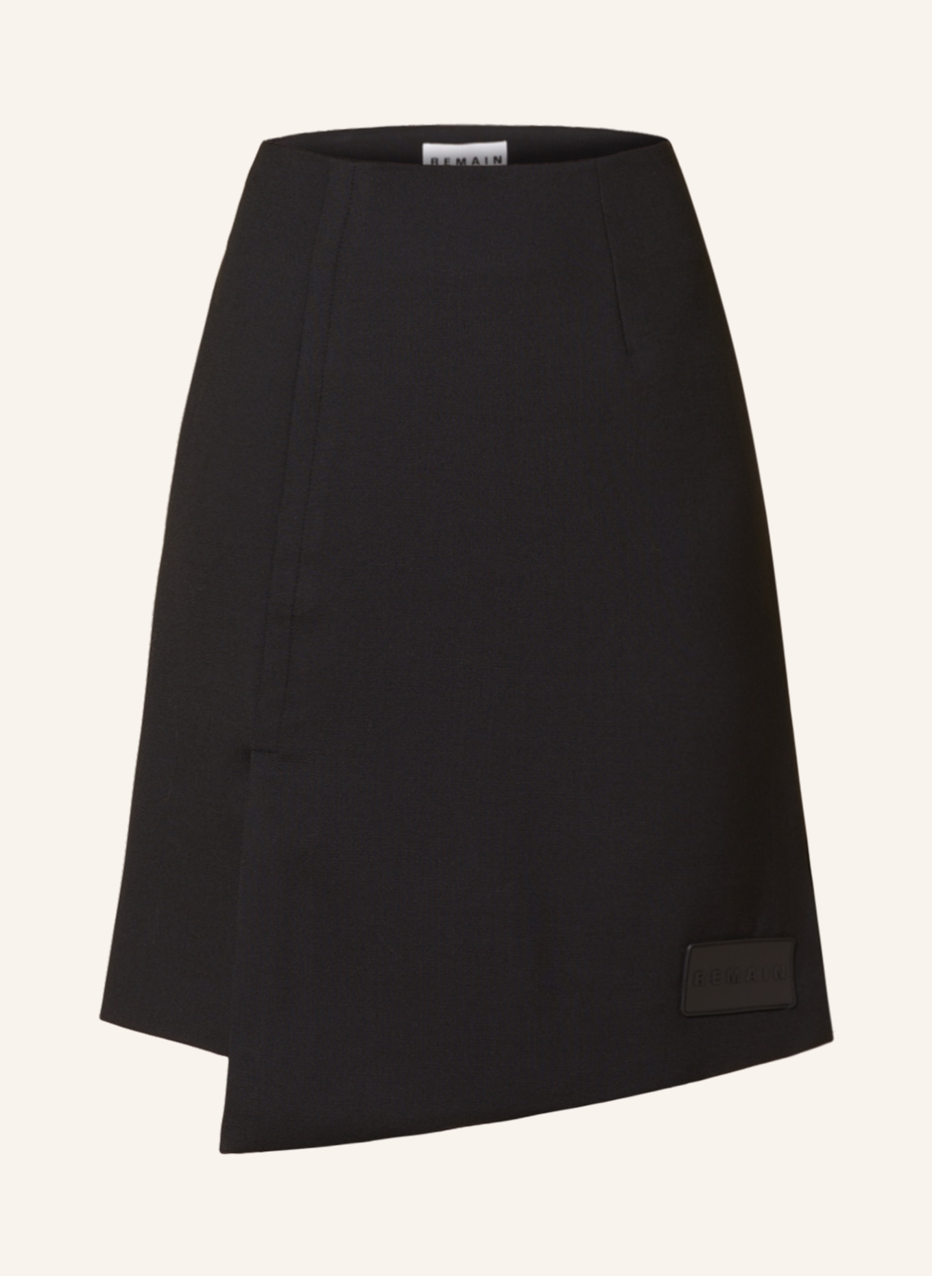 REMAIN Skirt HEAVY SUITING in wrap look, Color: BLACK (Image 1)
