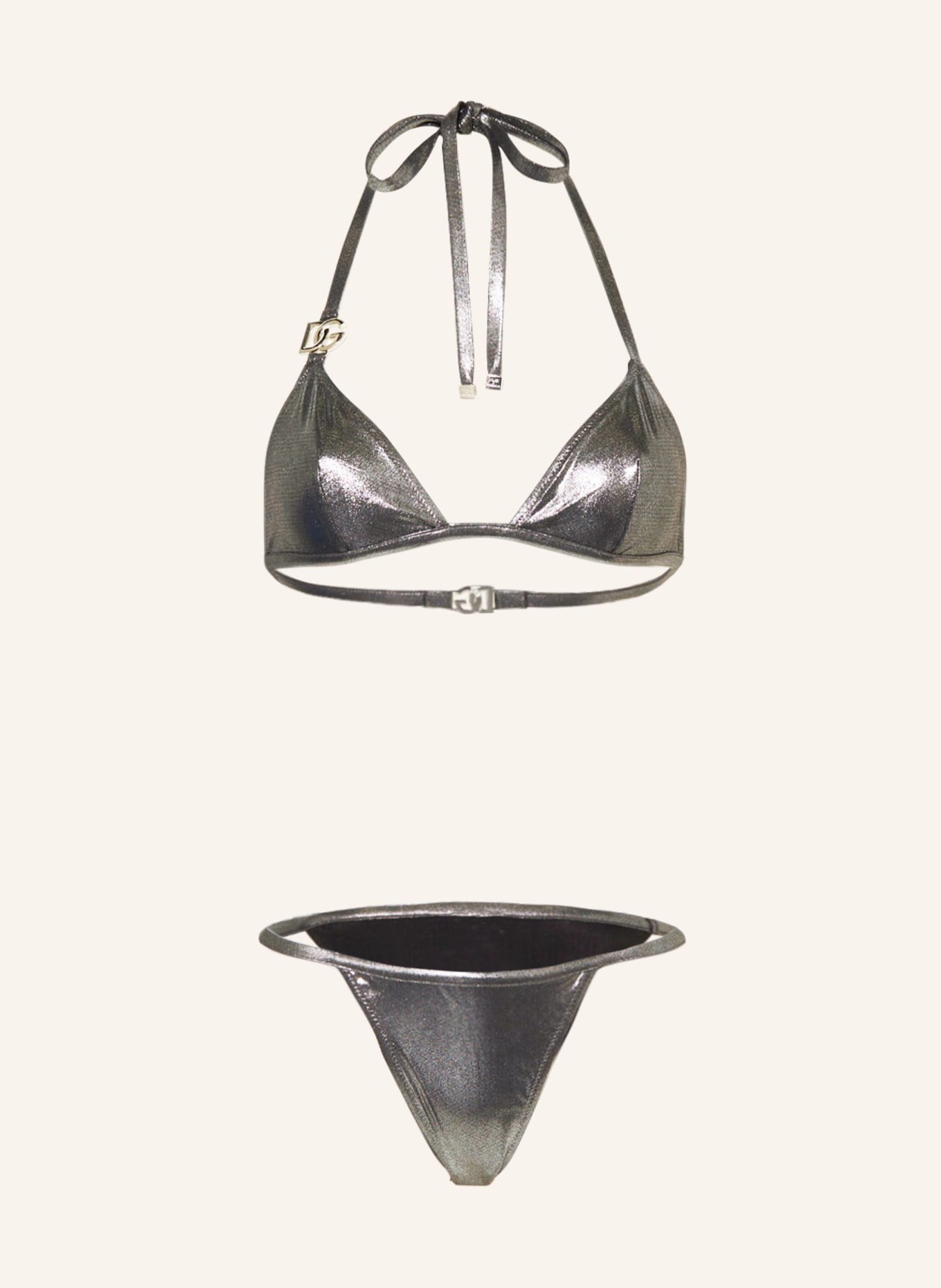 DOLCE & GABBANA Triangle bikini, Color: SILVER (Image 1)