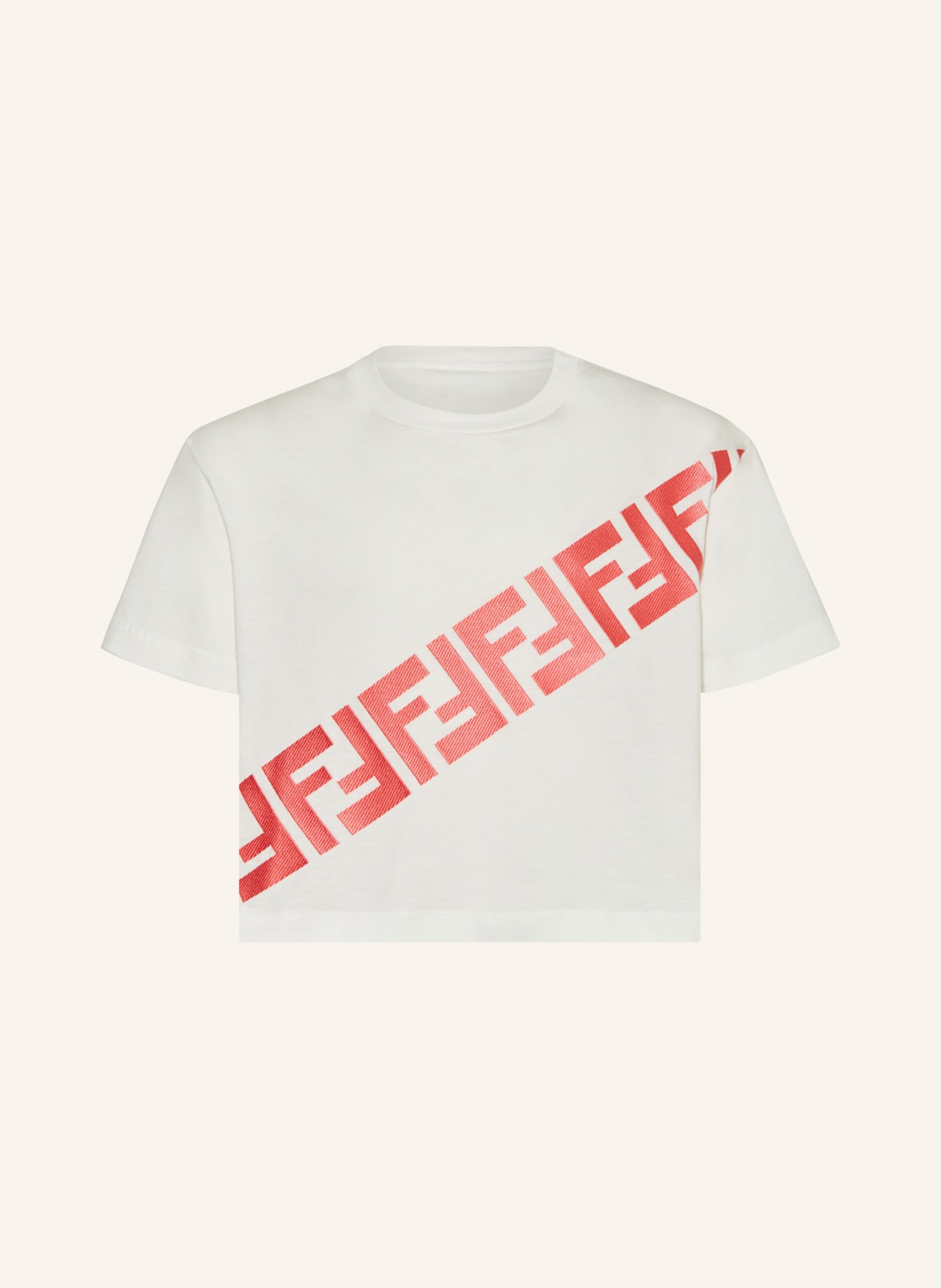 FENDI Cropped-Shirt, Farbe: WEISS/ ROSA (Bild 1)