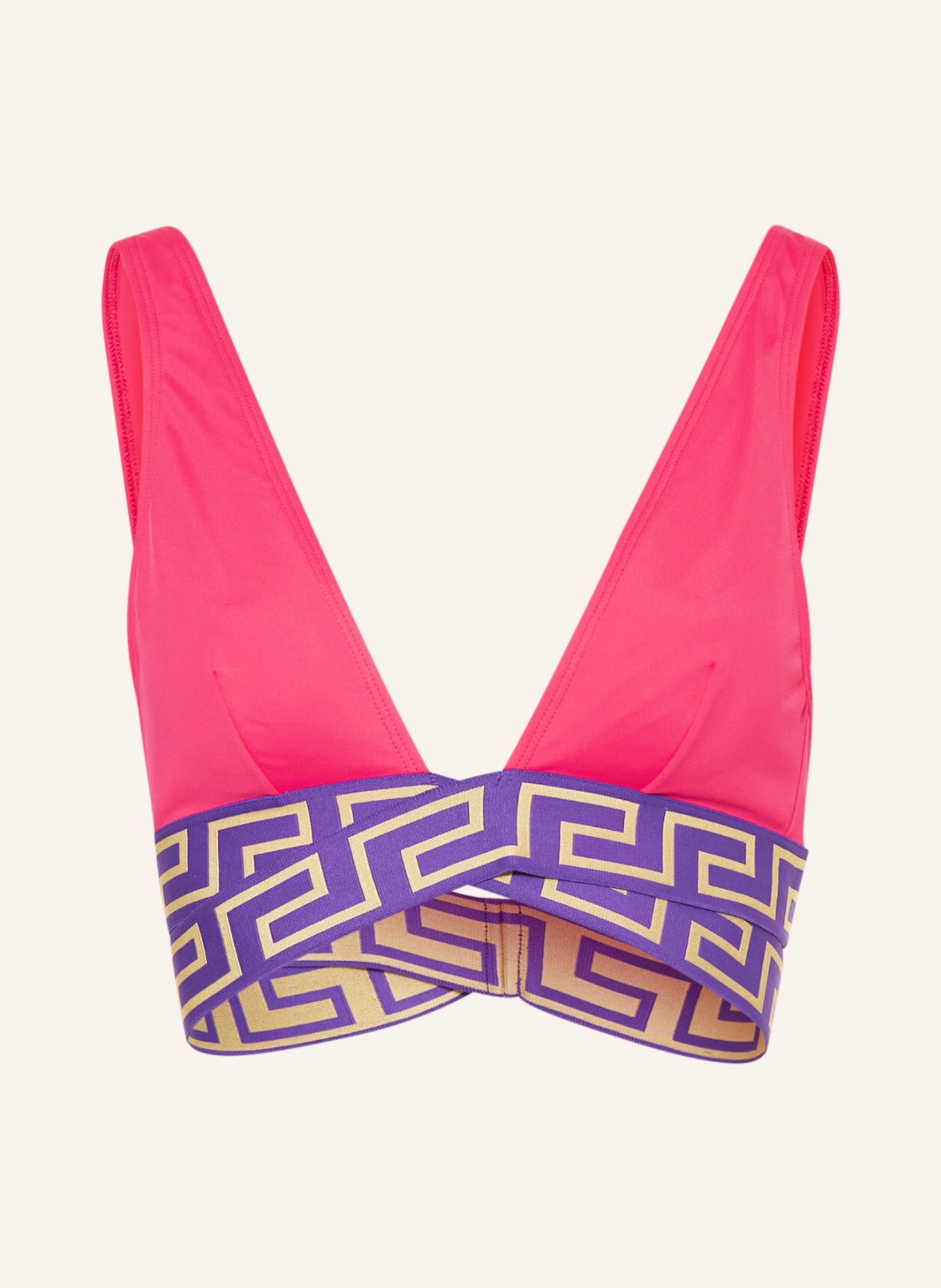 VERSACE Bralette bikini top, Color: NEON PINK/ PURPLE (Image 1)