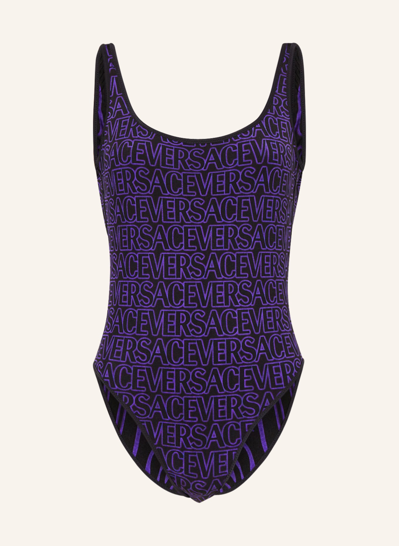 VERSACE Reversible swimsuit, Color: BLACK/ PURPLE (Image 1)