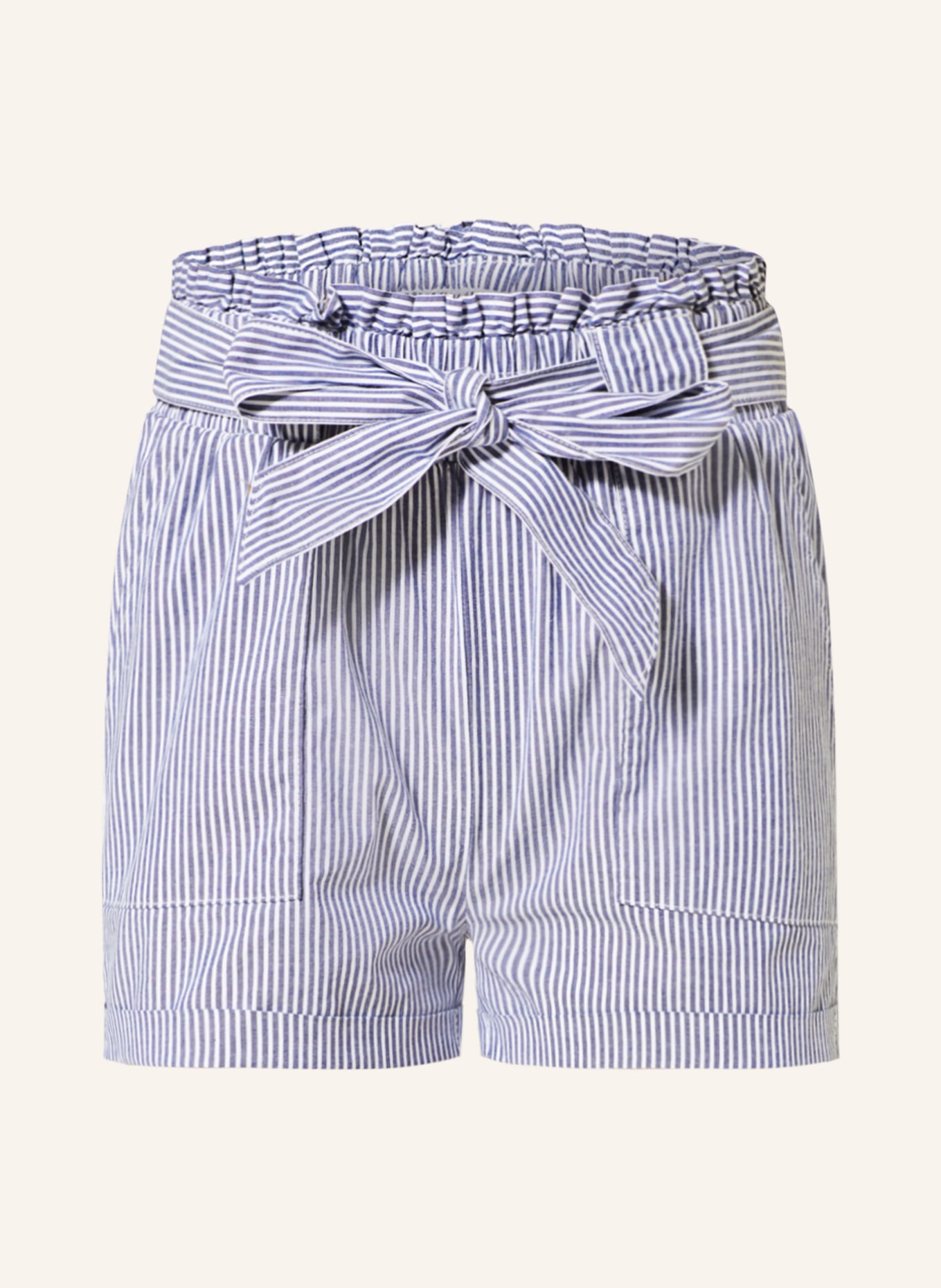 ONLY Paperbag-Shorts: WEISS / BLAU