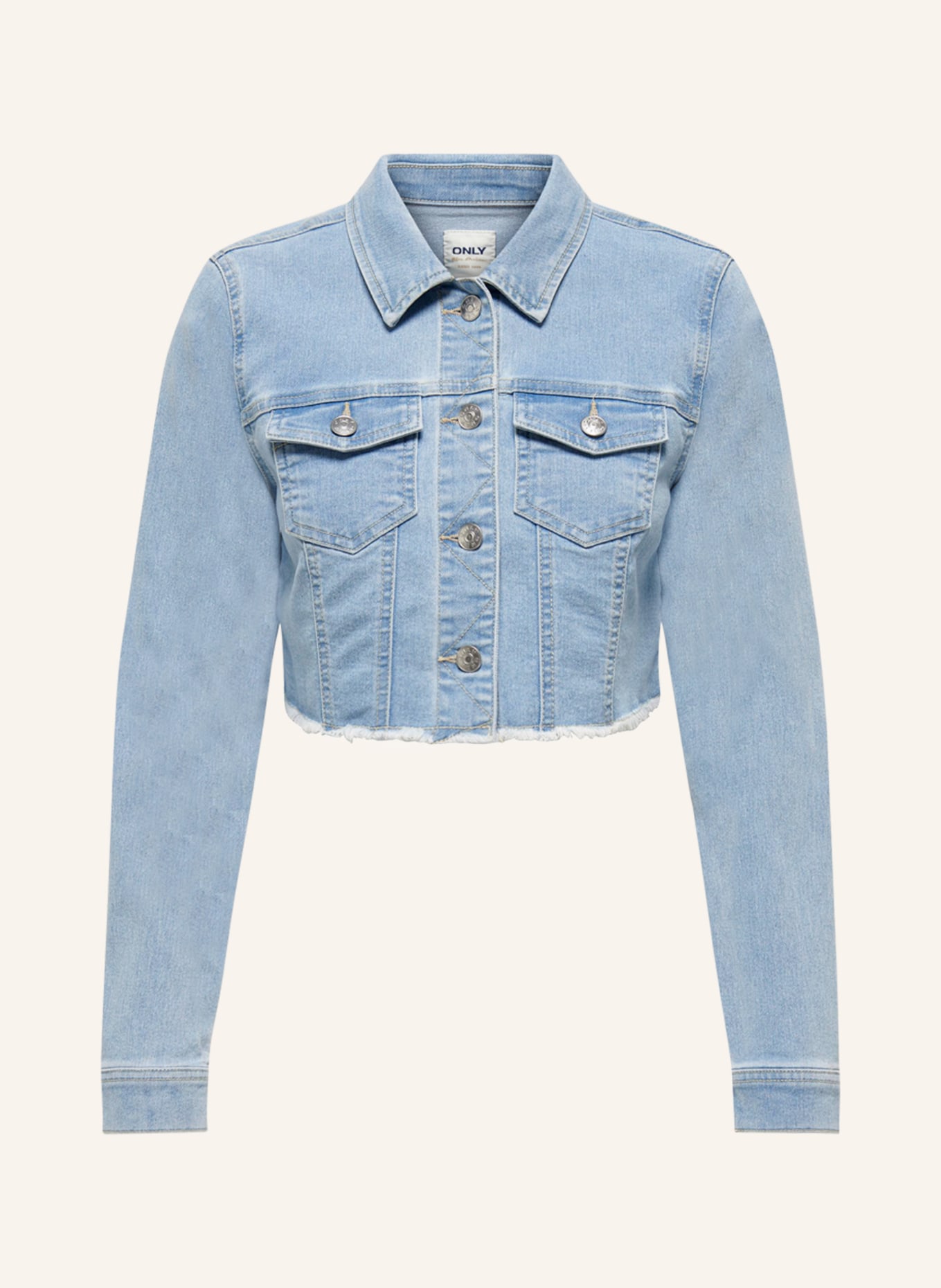 ONLY Krótka kurtka jeansowa, Kolor: LIGHT BLUE DENIM (Obrazek 1)