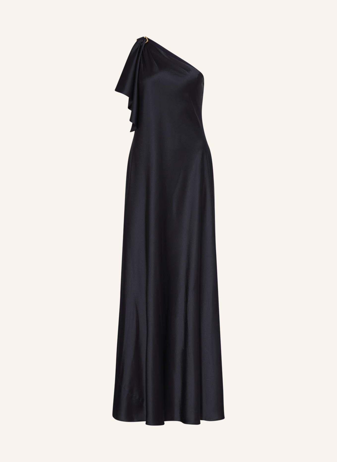 LAUREN RALPH LAUREN One-Shoulder šaty ELZIRA ze saténu, Barva: TMAVĚ MODRÁ (Obrázek 1)