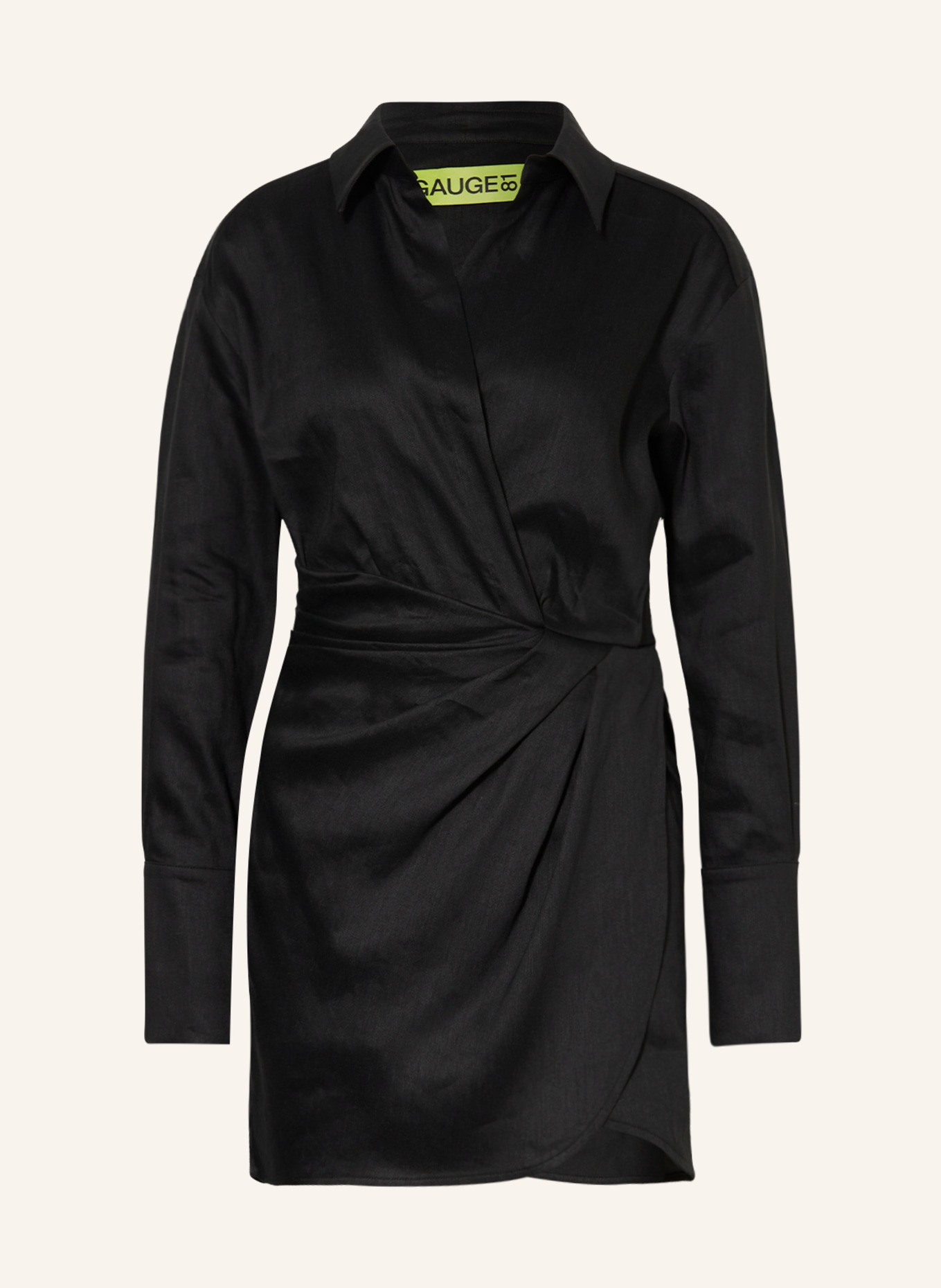 GAUGE81 Cocktail dress PUNO with linen, Color: BLACK (Image 1)
