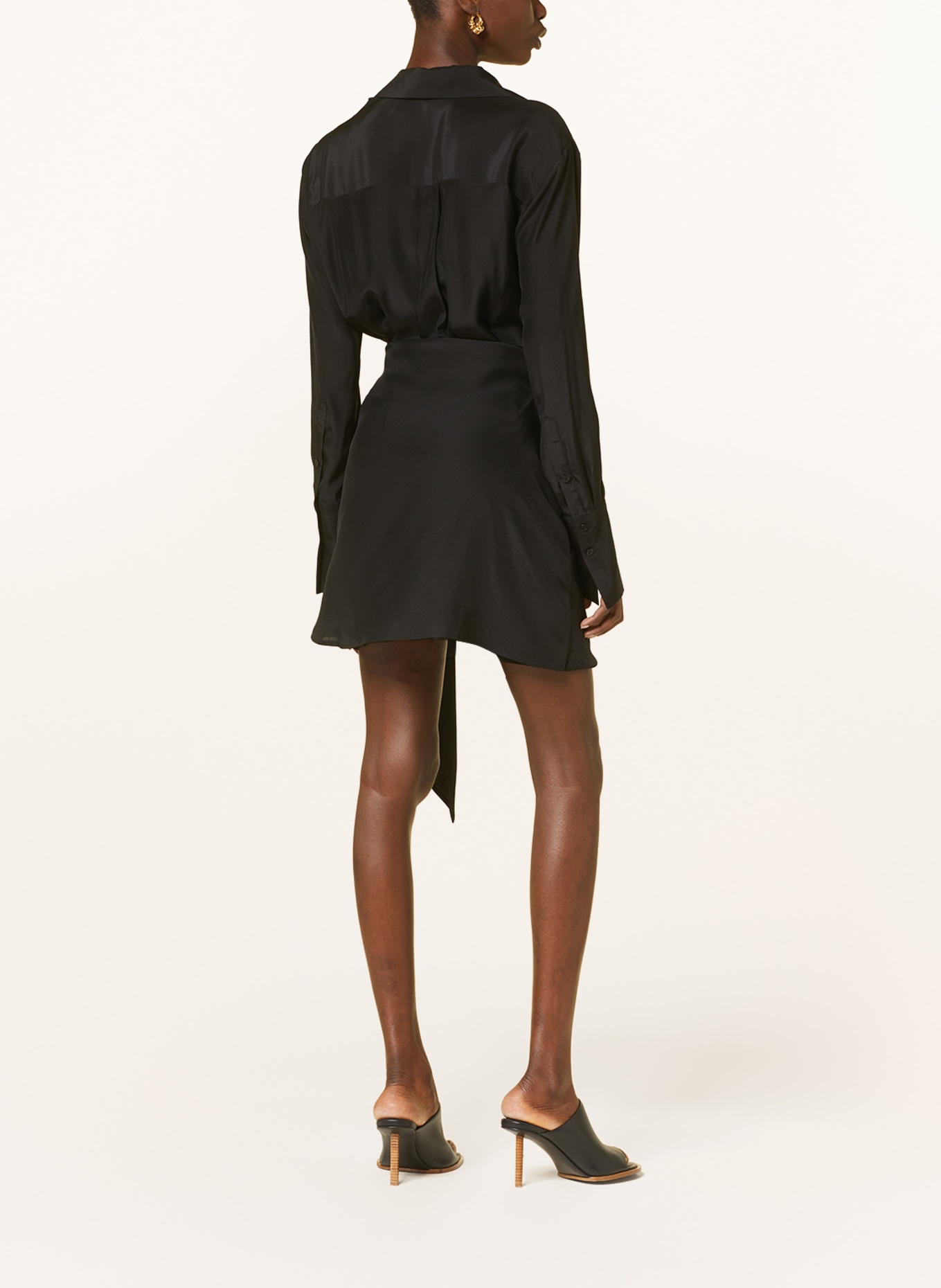 GAUGE81 Silk dress GRAVIA, Color: BLACK (Image 3)