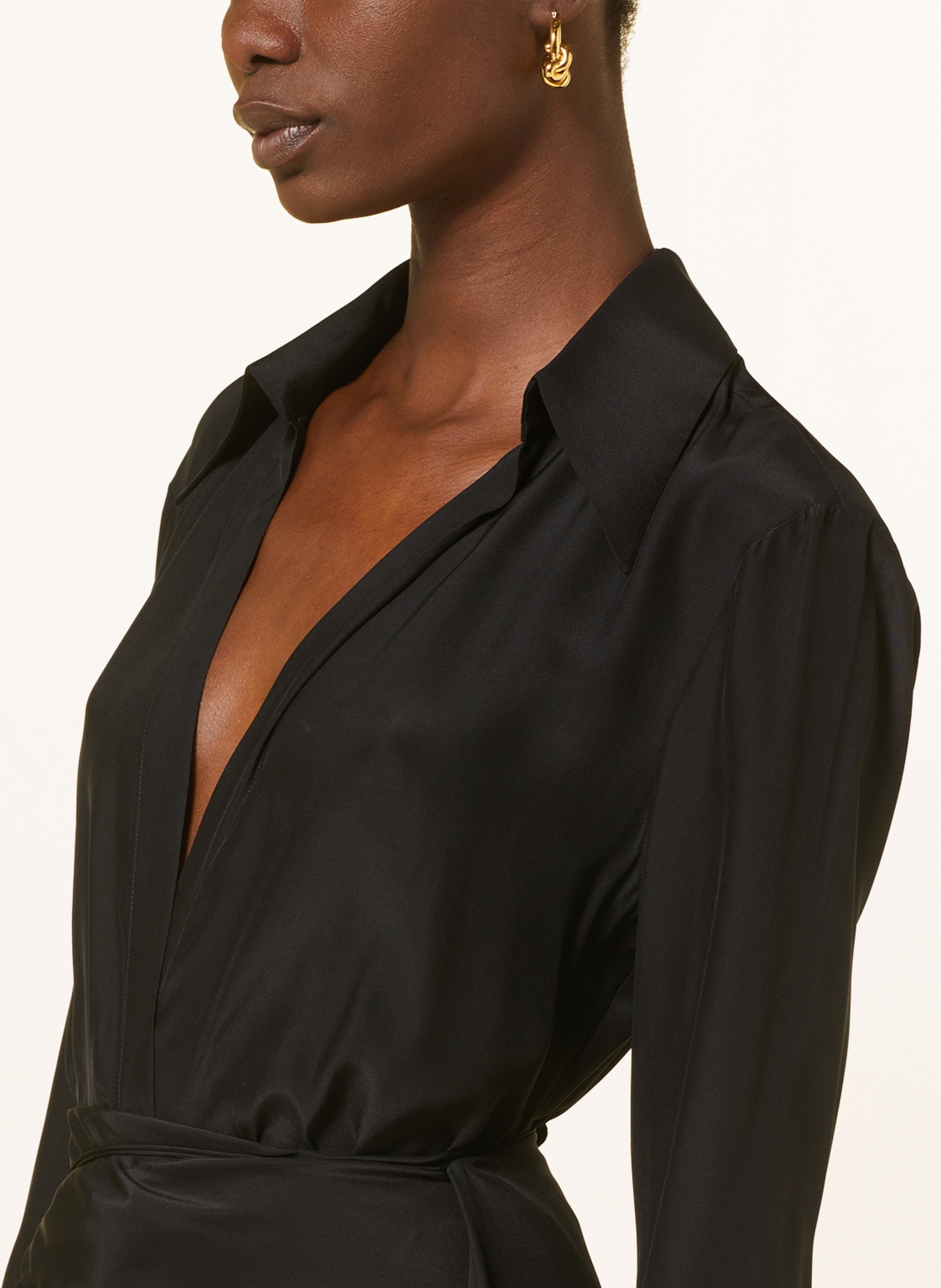 GAUGE81 Silk dress GRAVIA, Color: BLACK (Image 4)