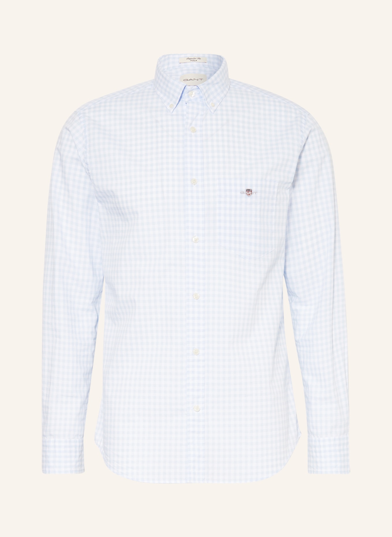GANT Hemd Regular Fit, Farbe: WEISS/ HELLBLAU (Bild 1)