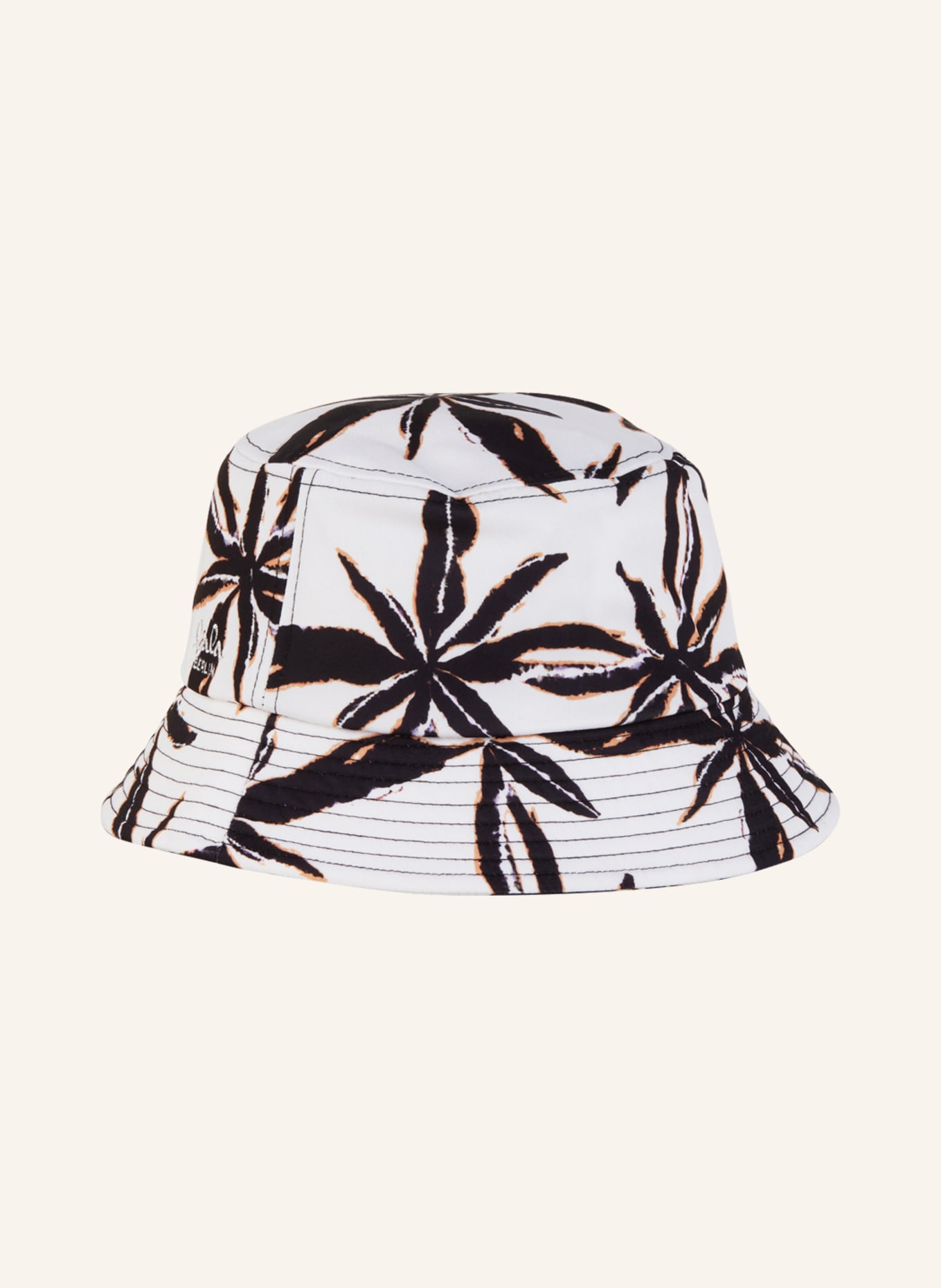 Lala Berlin Bucket hat HENNI with glitter thread, Color: WHITE/ BLACK/ ORANGE (Image 2)