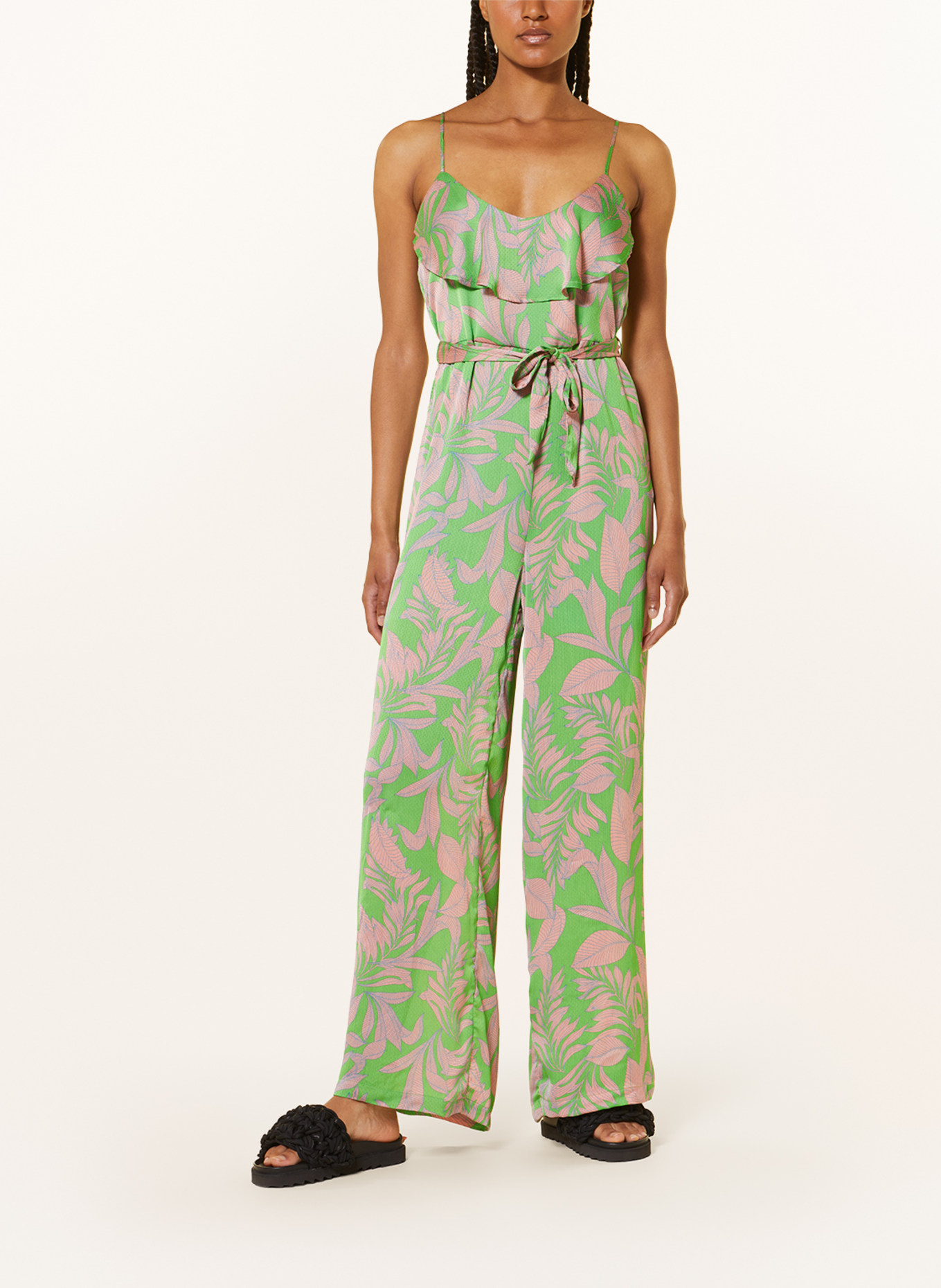 ONLY Jumpsuit, Color: LIGHT GREEN/ SALMON (Image 2)