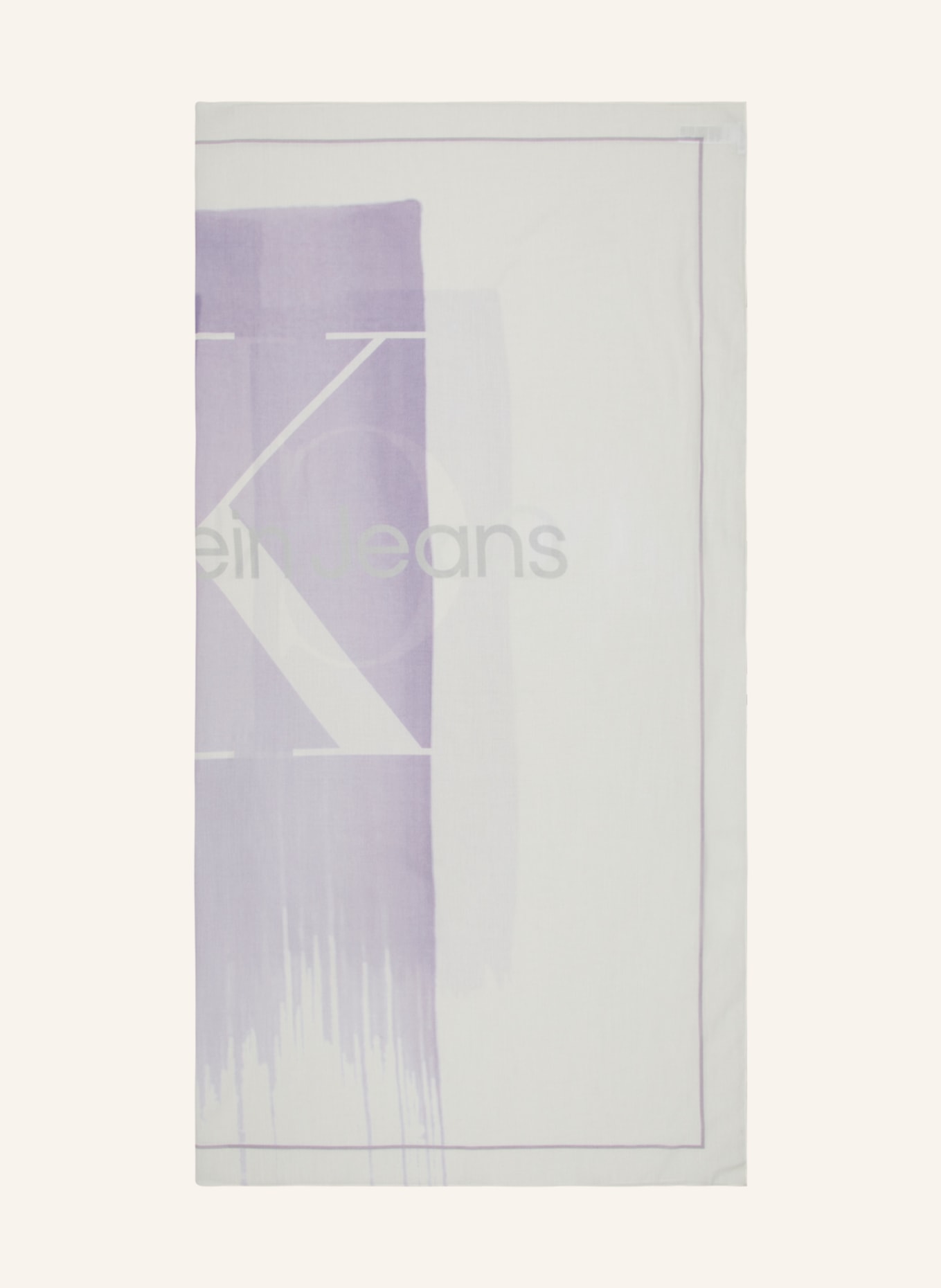 Calvin Klein Jeans Scarf, Color: WHITE/ LIGHT PURPLE (Image 1)