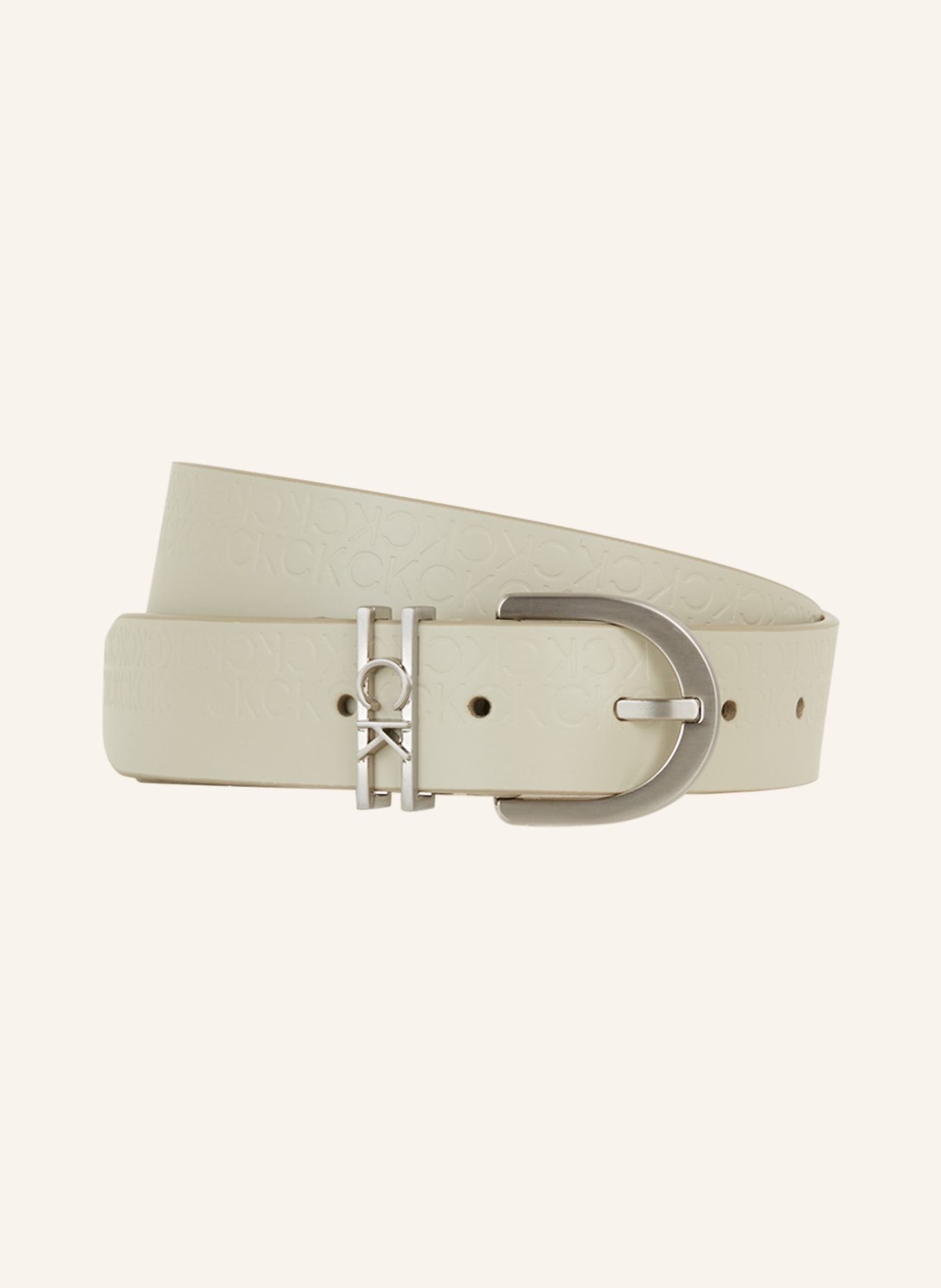 Calvin Klein Leather belt, Color: CREAM (Image 1)