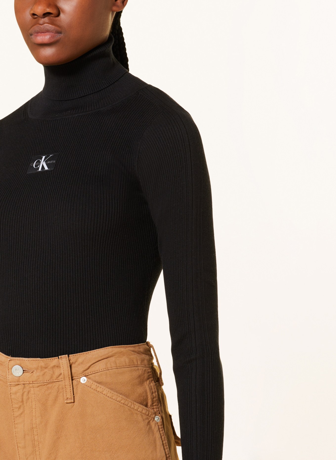 Calvin Klein Jeans Turtleneck sweater, Color: BLACK (Image 4)