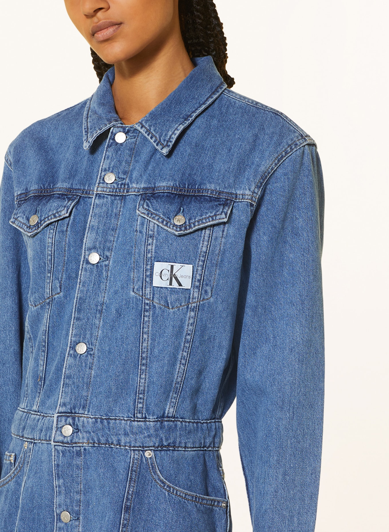 Calvin Klein Jeans Jeanskleid in 1a4 denim medium