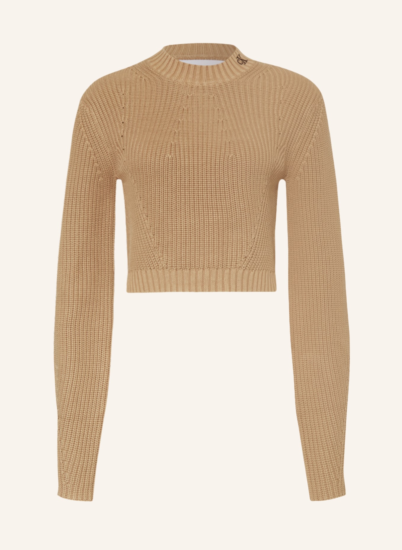Calvin Klein Jeans Cropped-Pullover, Farbe: BEIGE (Bild 1)