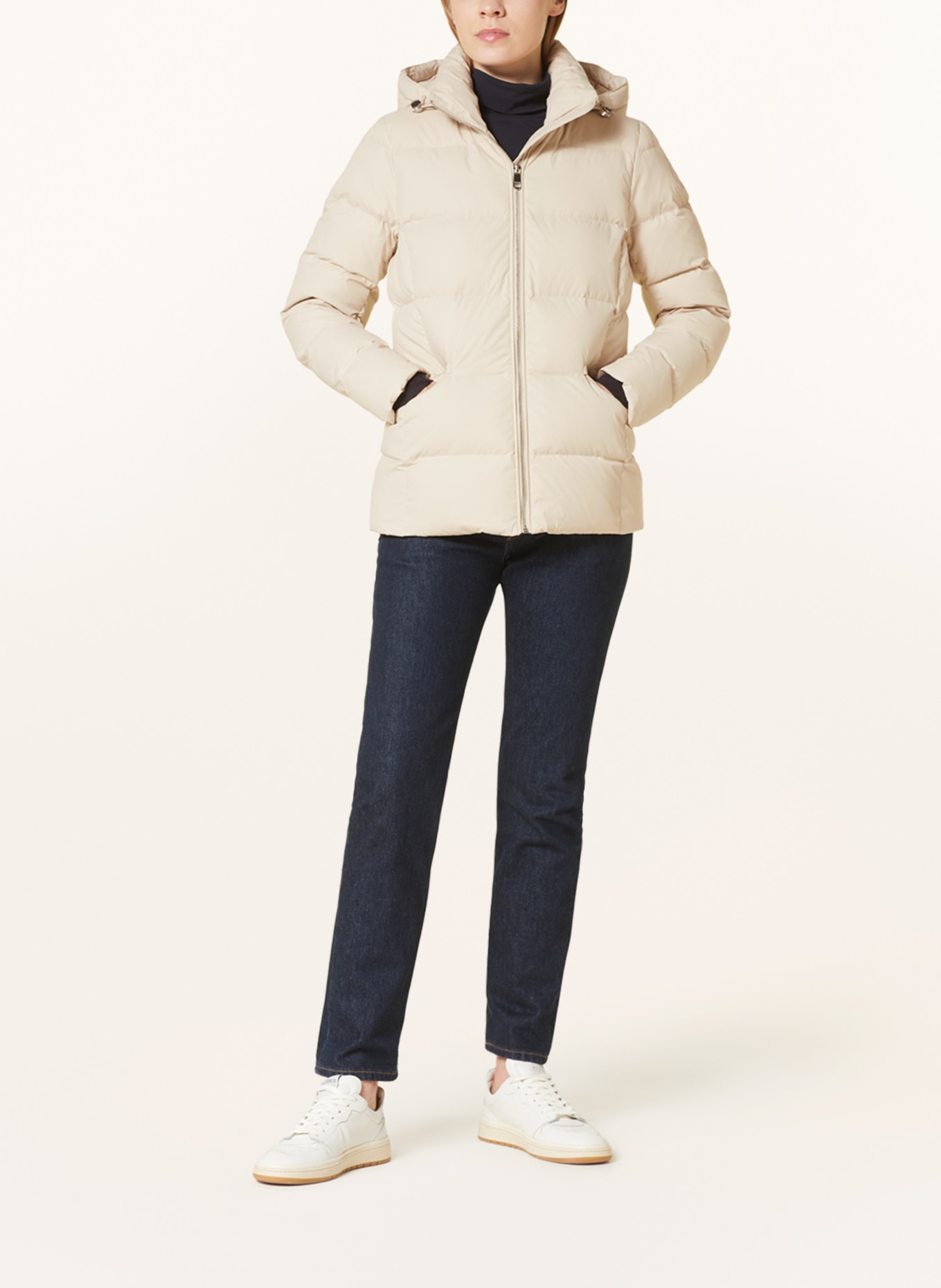 TOMMY HILFIGER Down jacket with removable hood, Color: CREAM (Image 2)
