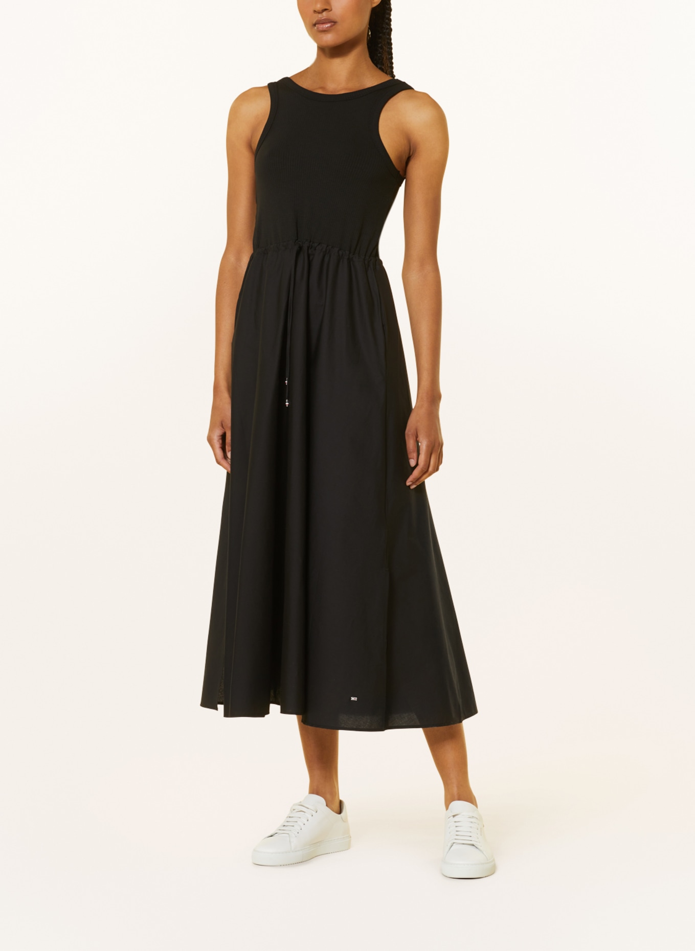 TOMMY HILFIGER Dress in mixed materials, Color: BLACK (Image 2)