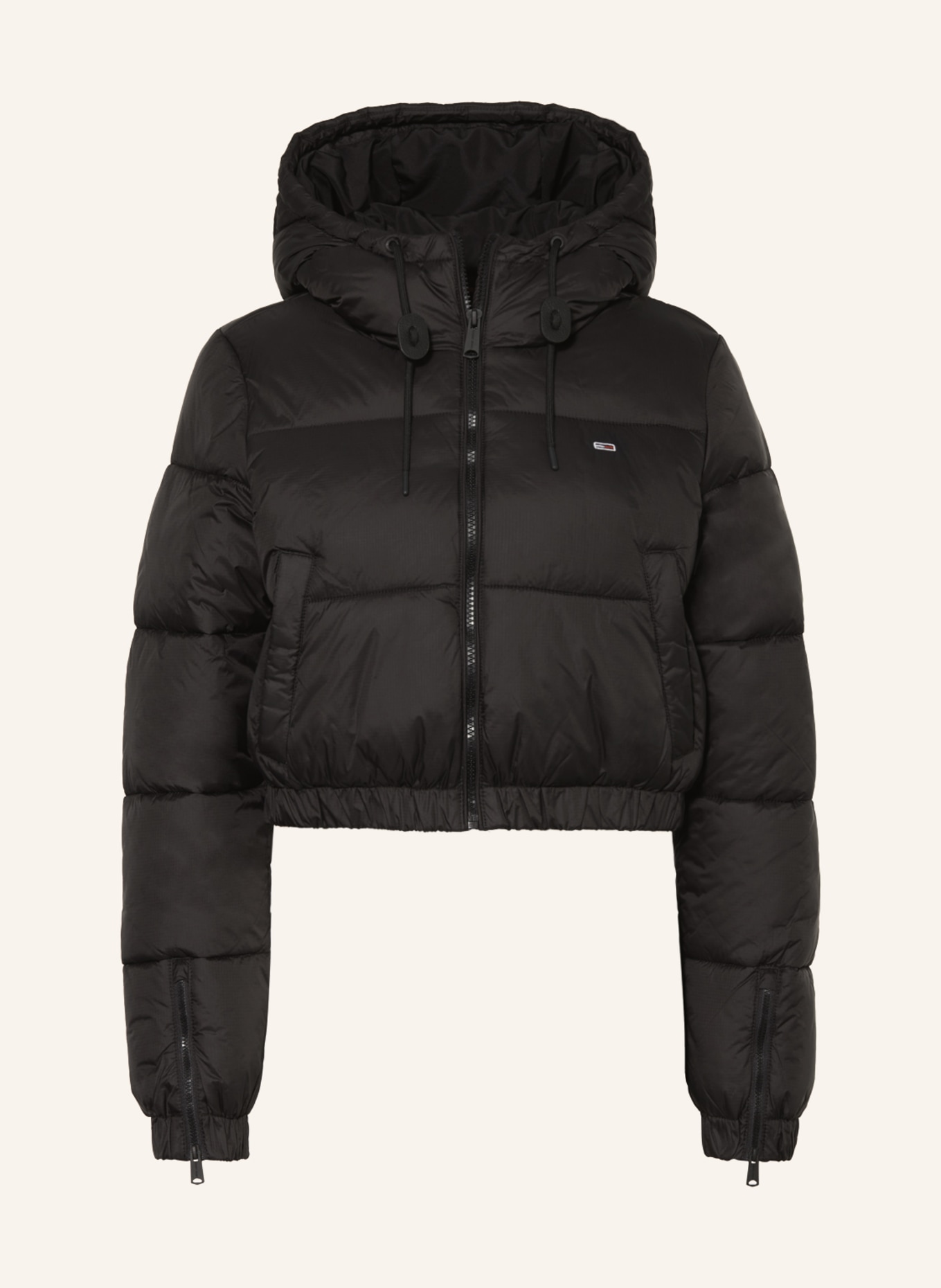 TOMMY JEANS Cropped quilted jacket in black