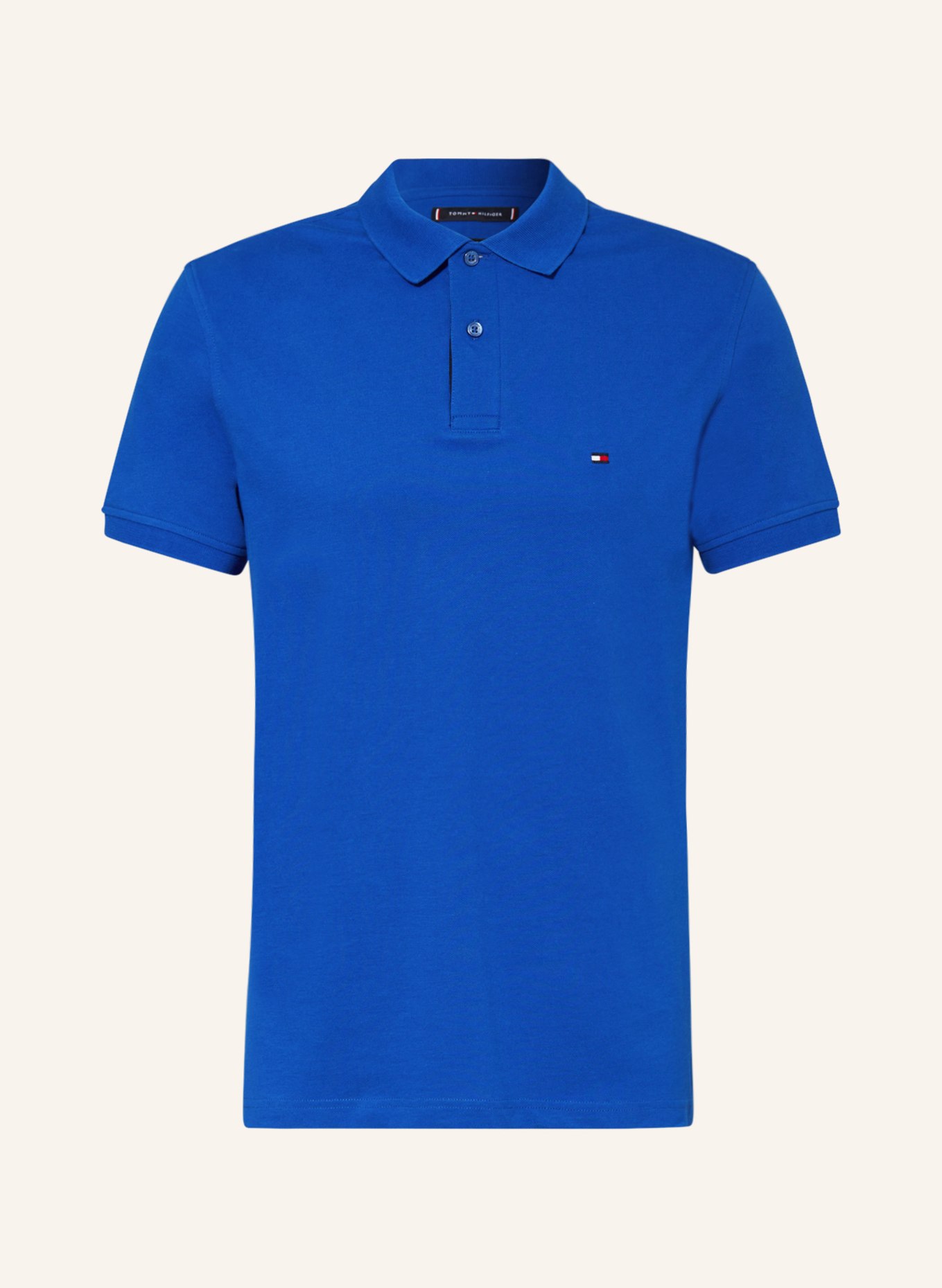 TOMMY HILFIGER Piqué polo shirt regular fit, Color: BLUE (Image 1)