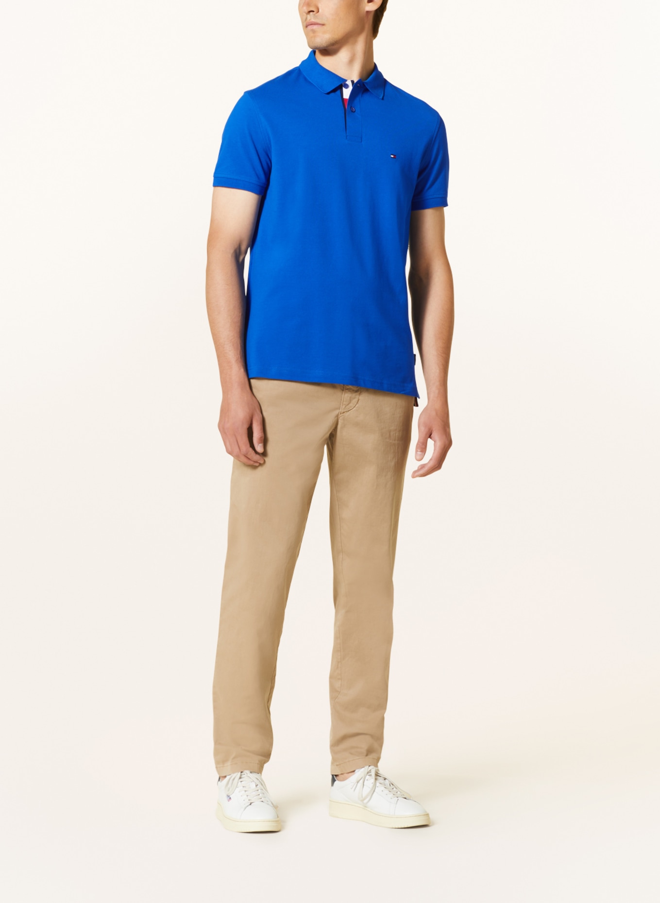 TOMMY HILFIGER Piqué-Poloshirt Regular Fit, Farbe: BLAU (Bild 2)