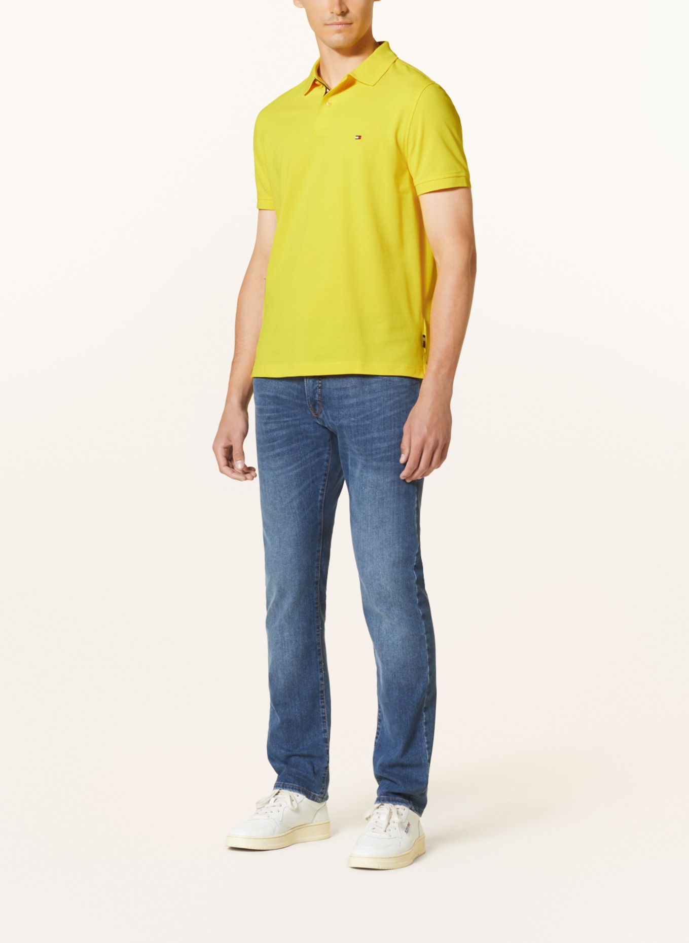 TOMMY HILFIGER Piqué-Poloshirt Regular Fit, Farbe: GELB (Bild 2)