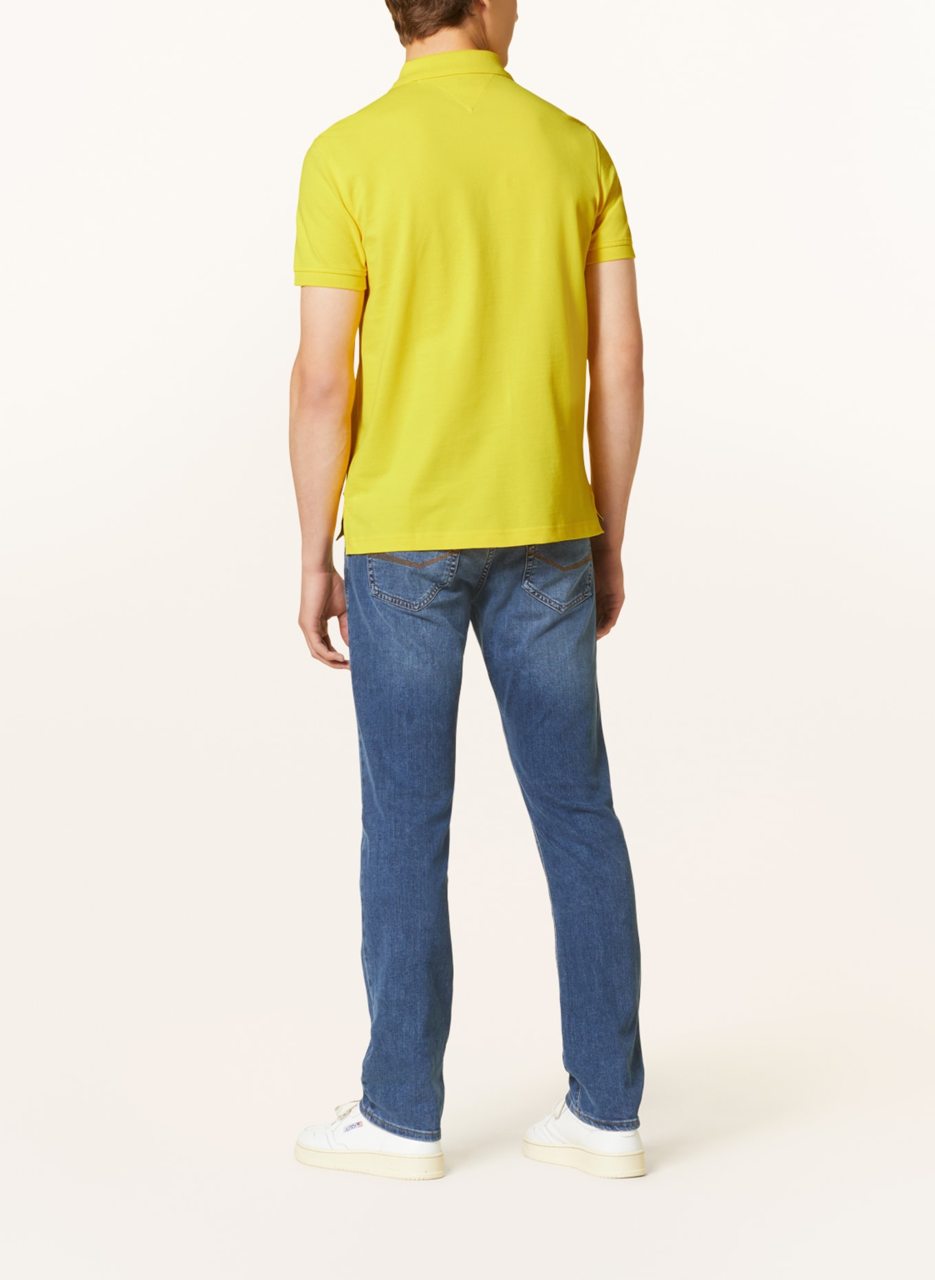 TOMMY HILFIGER Piqué-Poloshirt Regular Fit, Farbe: GELB (Bild 3)