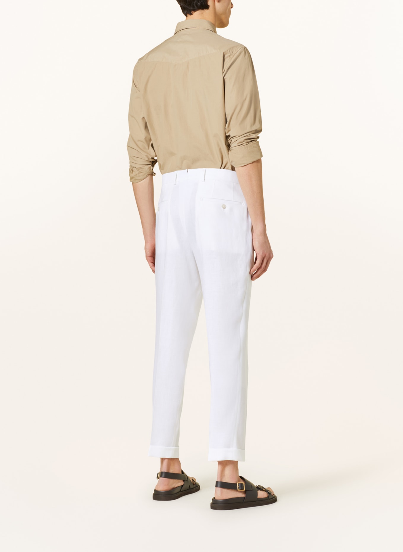 ALEX MILL Standard Slim-Fit Cropped Pleated Linen Trousers for Men | MR  PORTER