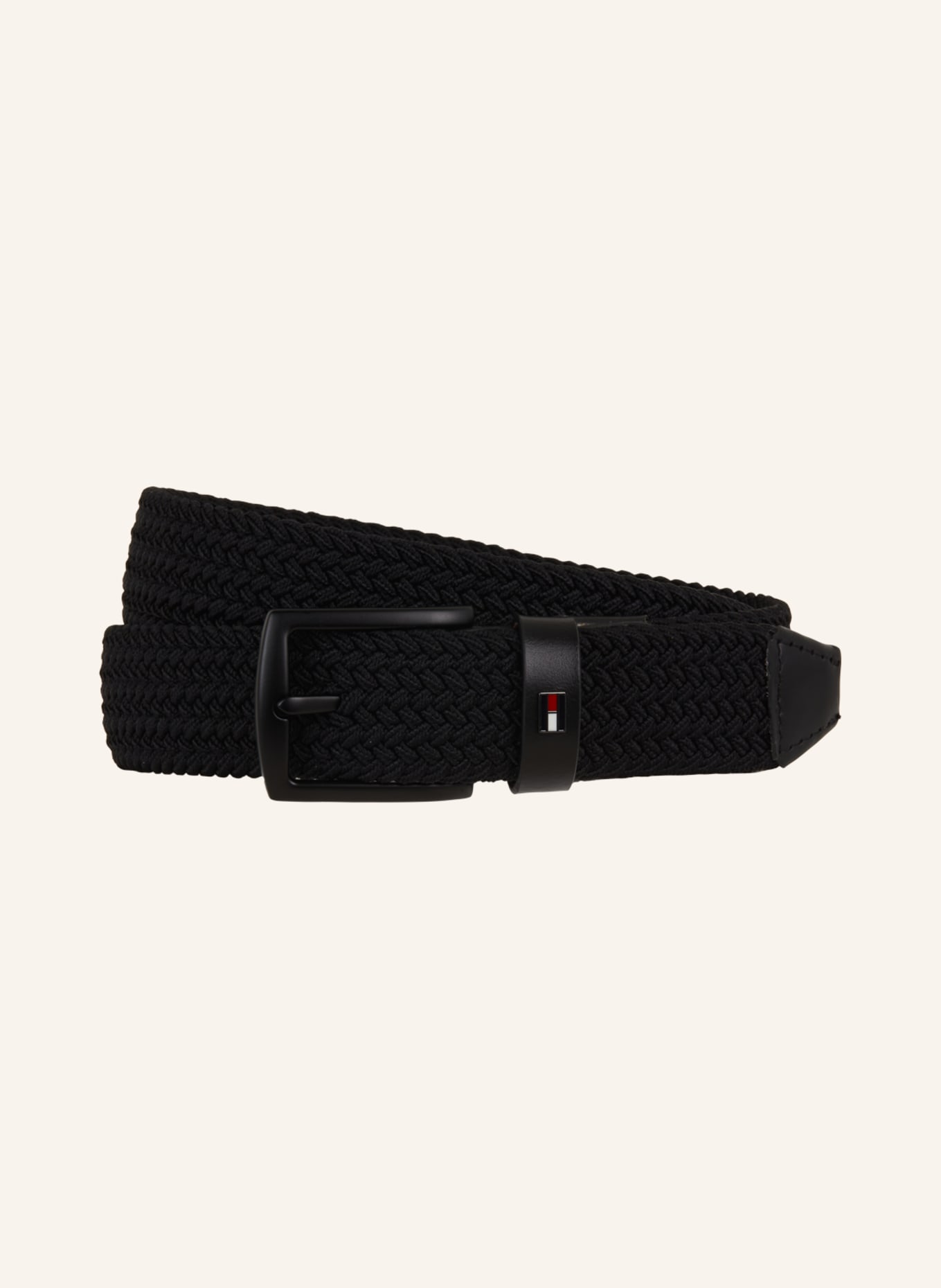 TOMMY HILFIGER Braided belt DENTON, Color: BLACK (Image 1)