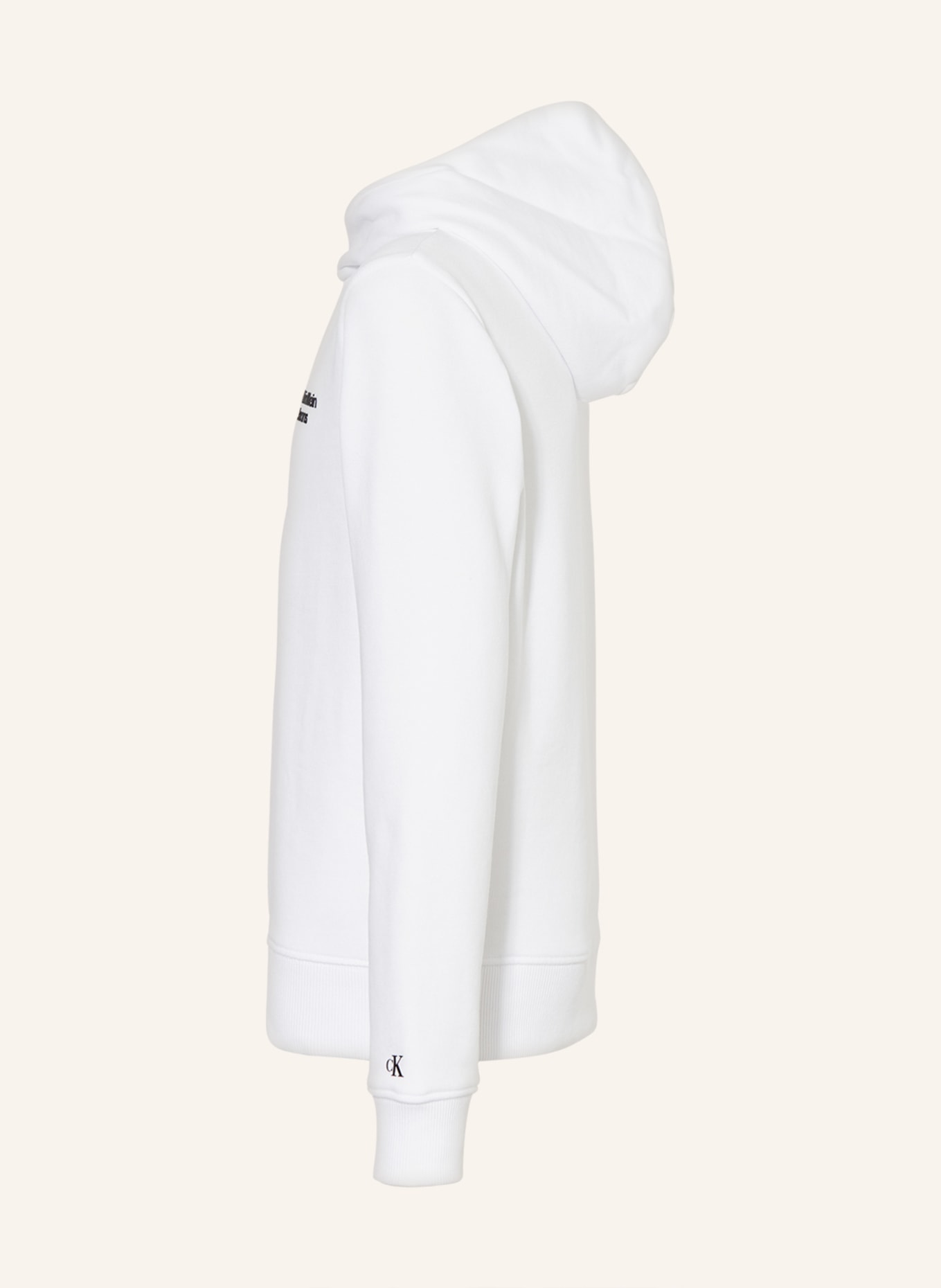 Calvin Klein Mikina s kapucí, Barva: BÍLÁ (Obrázek 4)