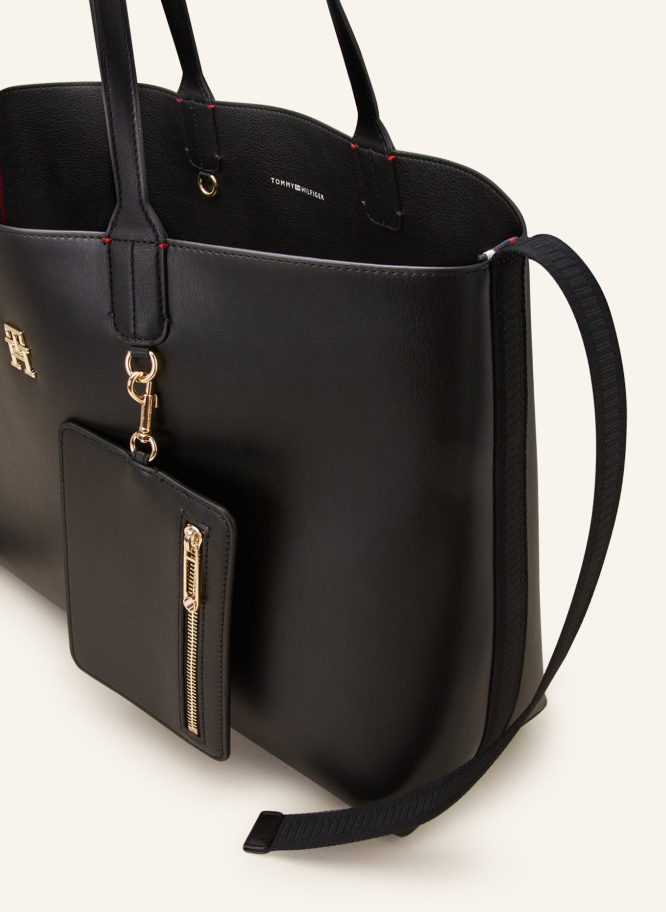 TOMMY HILFIGER Shopper ICONIC with pouch, Color: BLACK (Image 3)