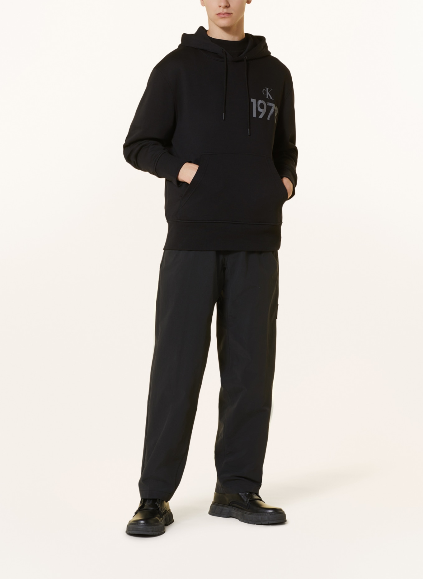 Calvin Klein Jeans Hoodie, Farbe: SCHWARZ/ WEISS/ GRAU (Bild 2)