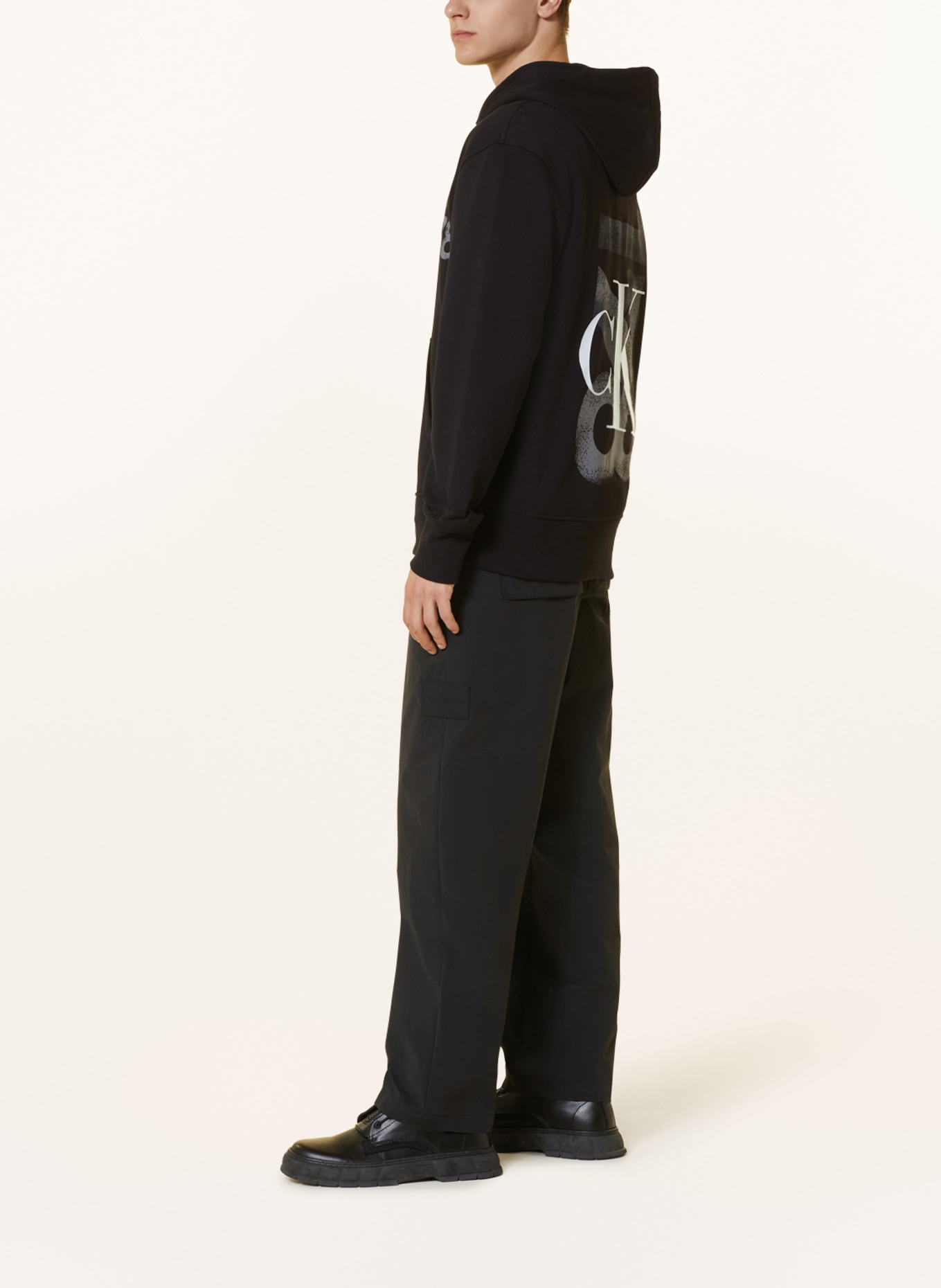 Calvin Klein Jeans Hoodie, Farbe: SCHWARZ/ WEISS/ GRAU (Bild 4)