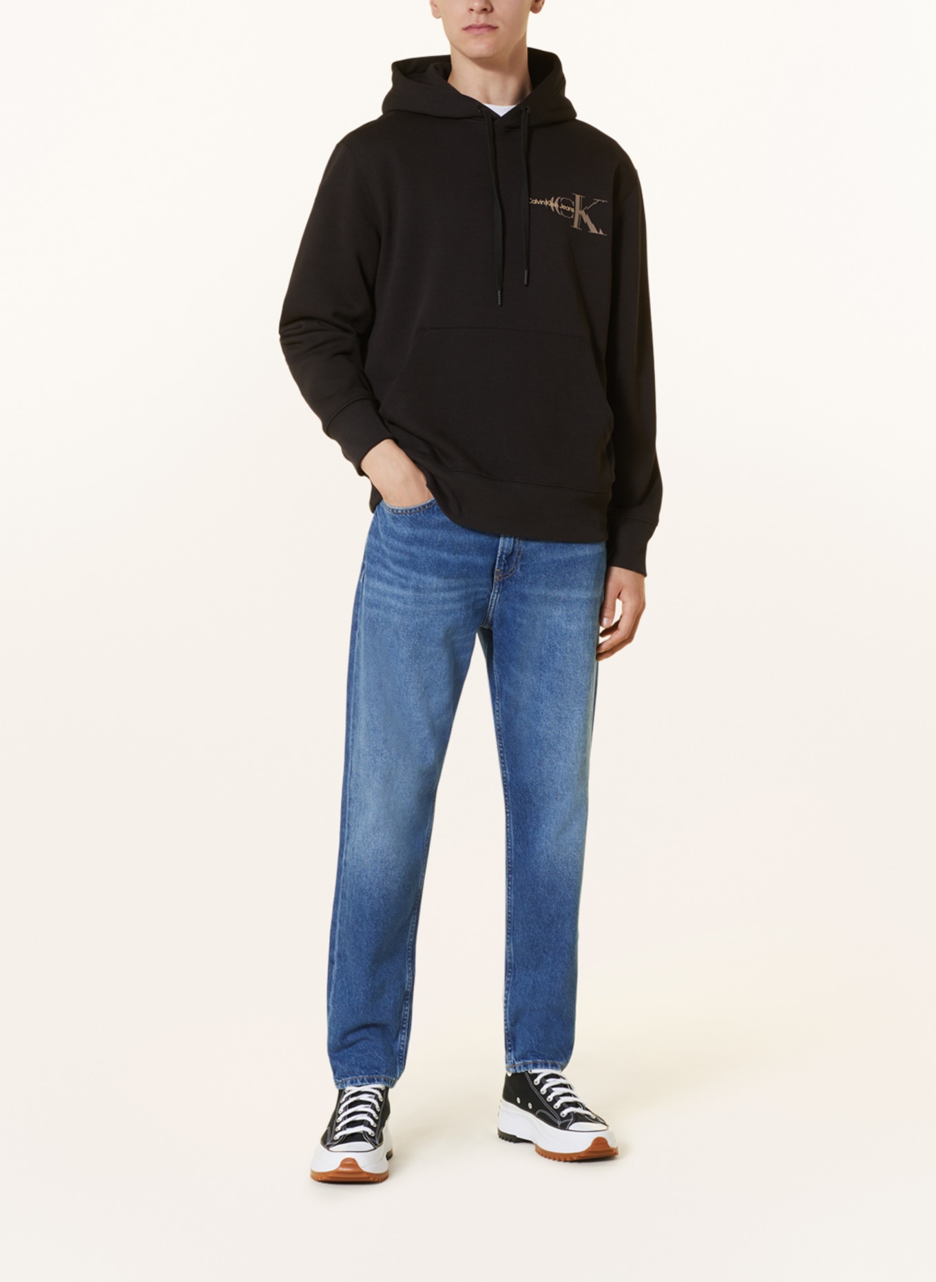 Calvin Klein Jeans Jeansy regular taper fit, Kolor: 1A4 DENIM MEDIUM (Obrazek 2)