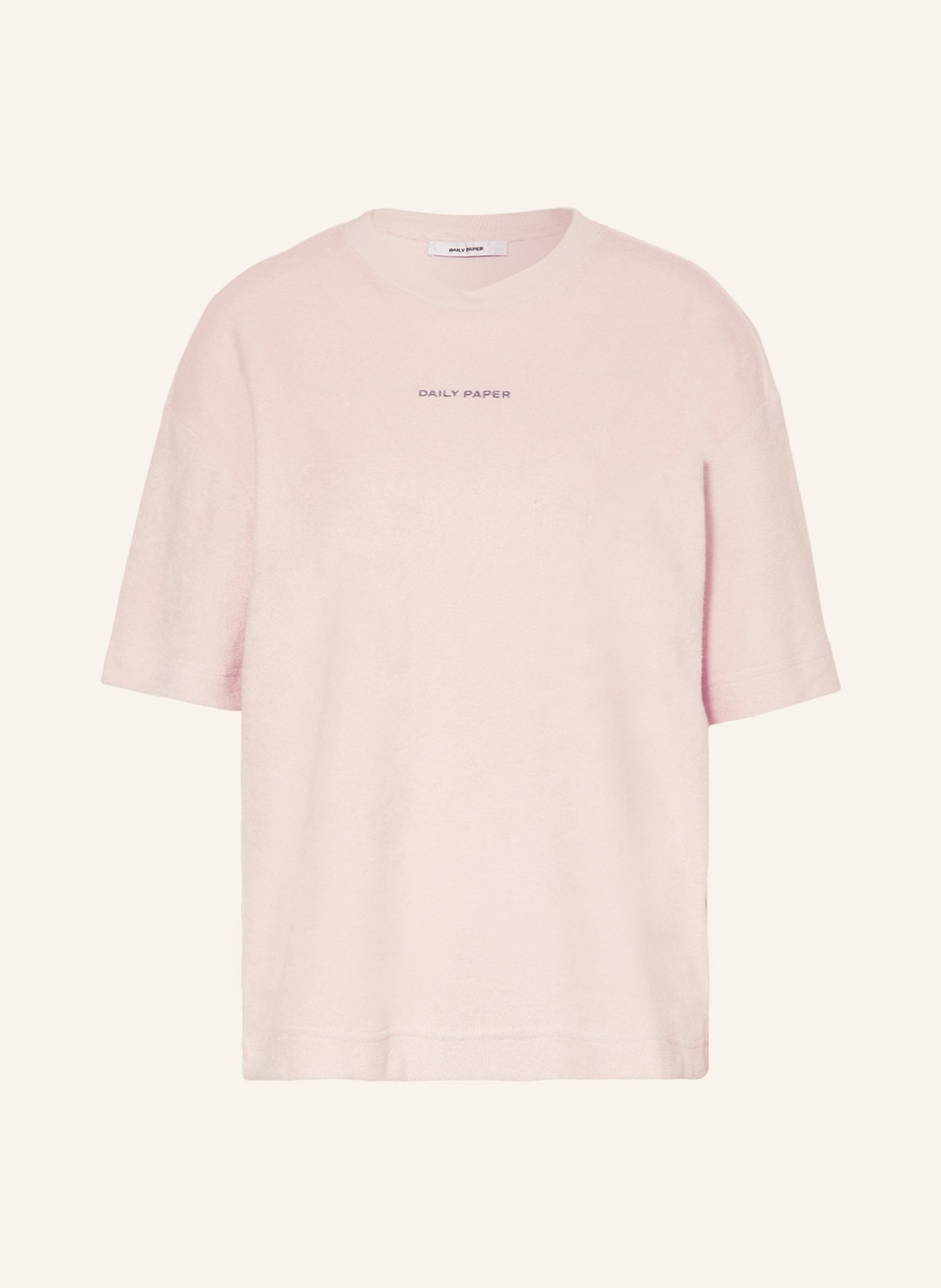 DAILY PAPER T-shirt RENU made of terry cloth, Color: LIGHT PINK (Image 1)