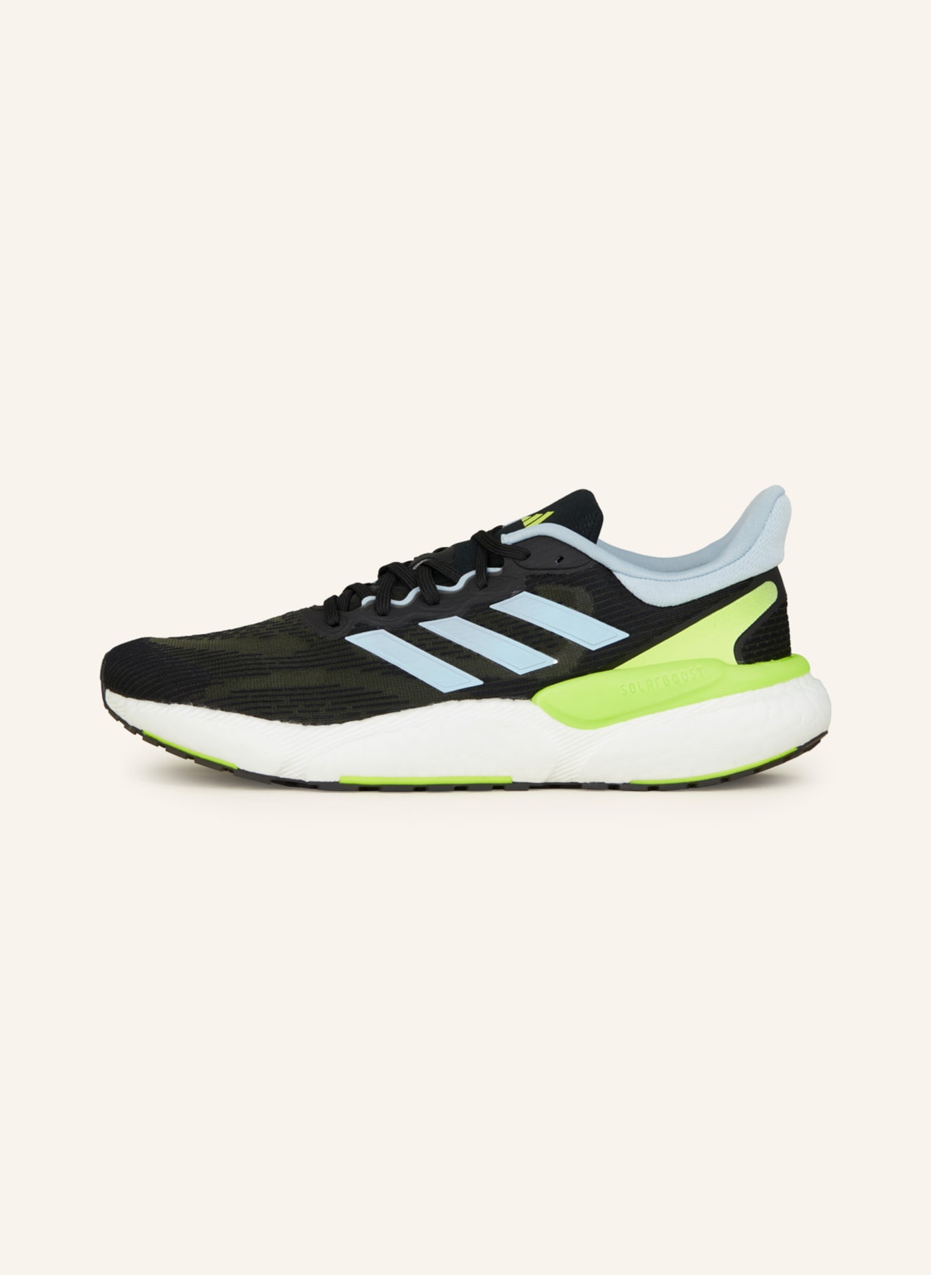 adidas Running shoes SOLARBOOST 5, Color: BLACK/ LIGHT BLUE/ NEON GREEN (Image 4)