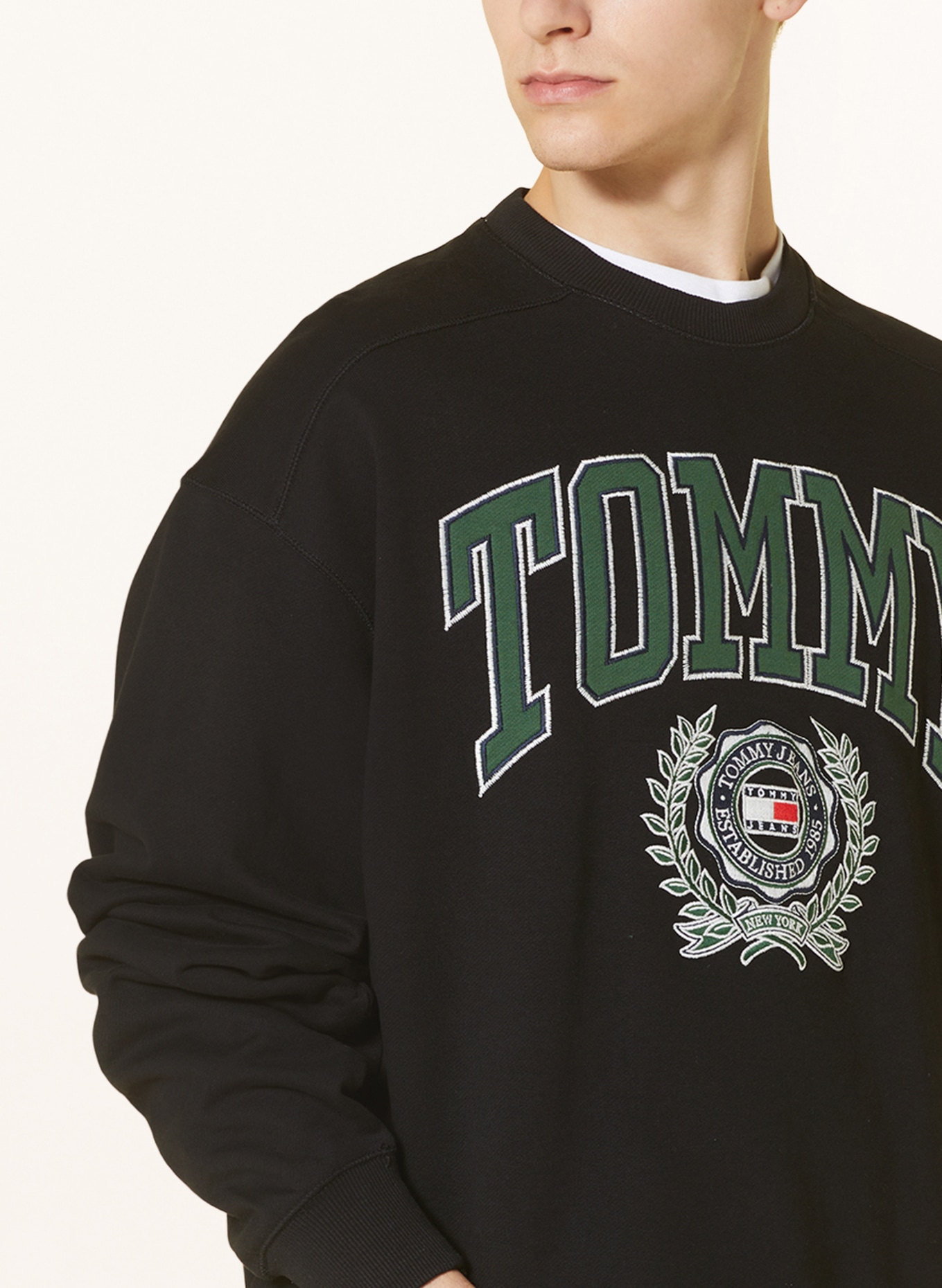 TOMMY JEANS Sweatshirt, Color: BLACK/ GREEN (Image 4)