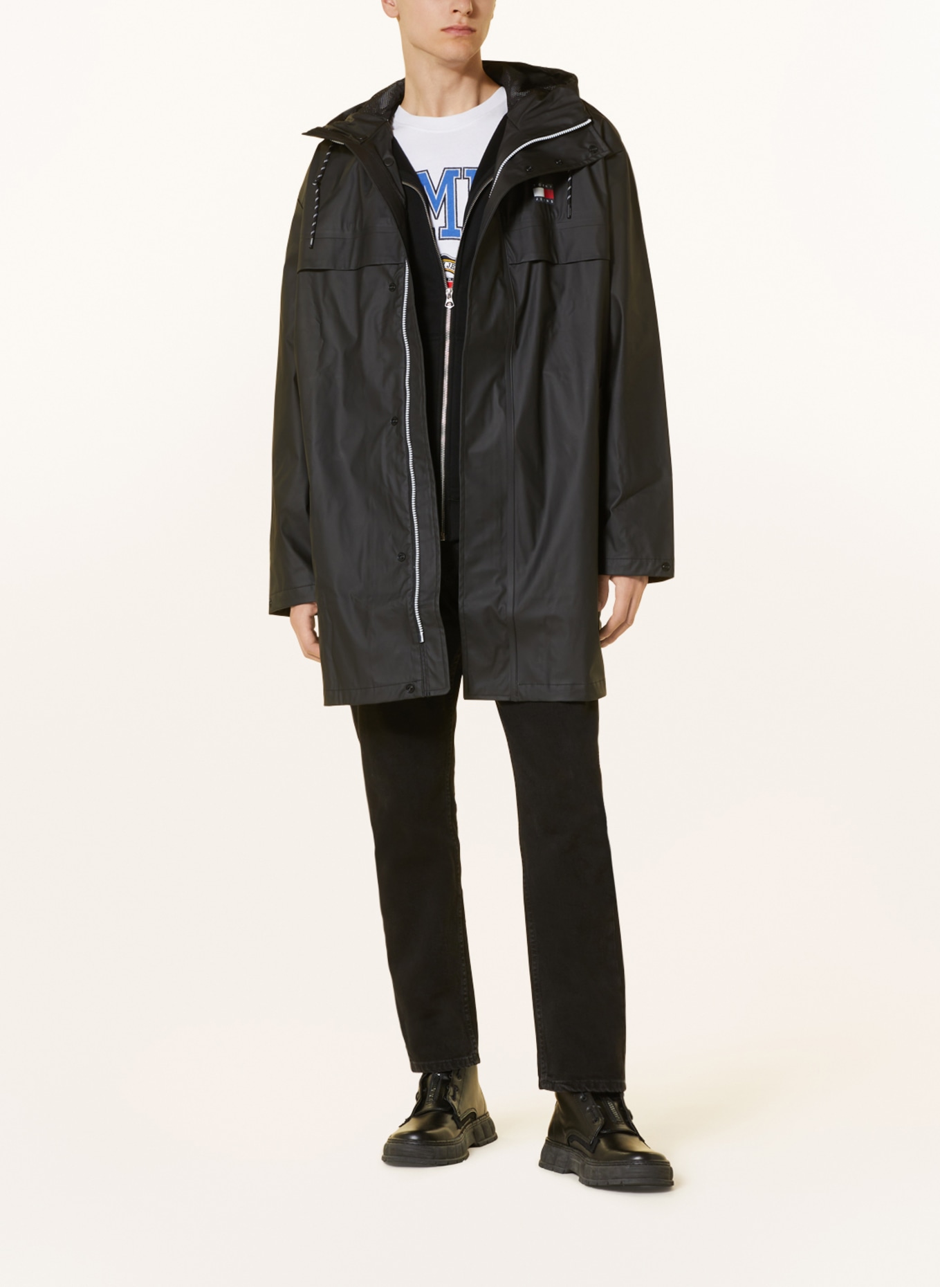 TOMMY JEANS Rain jacket, Color: BLACK (Image 2)