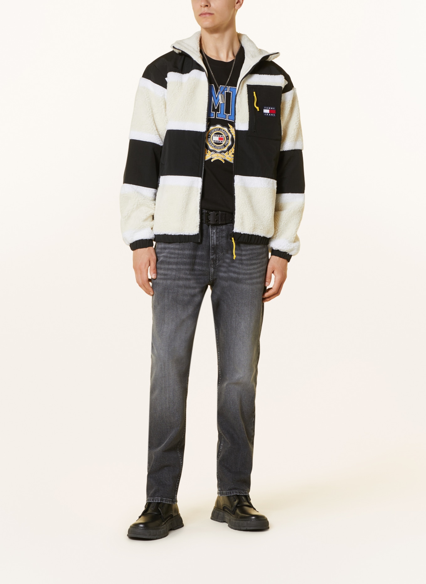 TOMMY JEANS Jacket with teddy, Color: BLACK/ WHITE (Image 2)