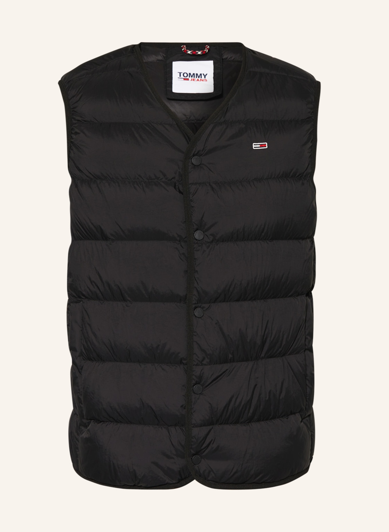 TOMMY JEANS Quilted vest, Color: BLACK (Image 1)