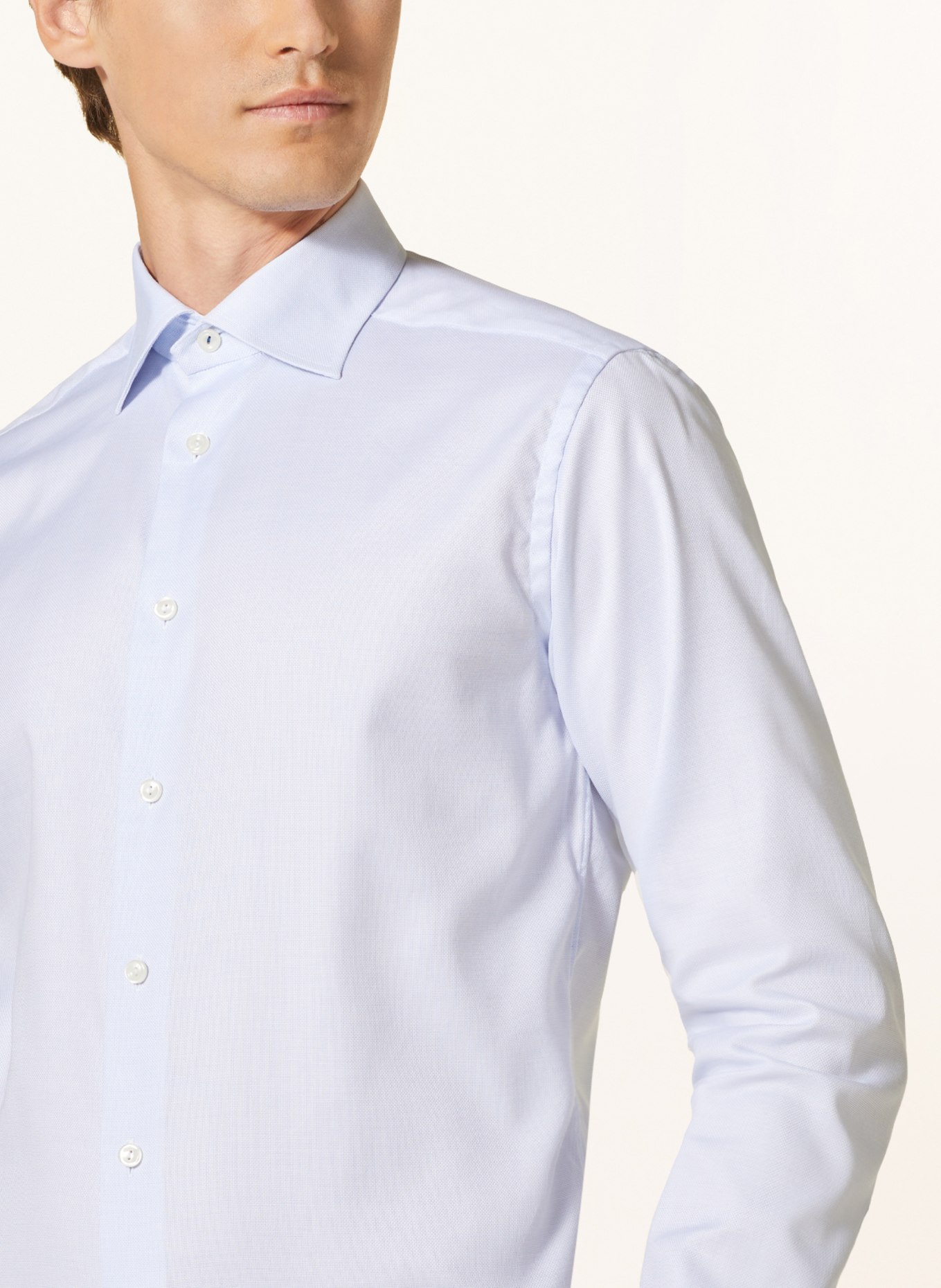 ETON Piqué shirt slim fit, Color: LIGHT BLUE (Image 4)