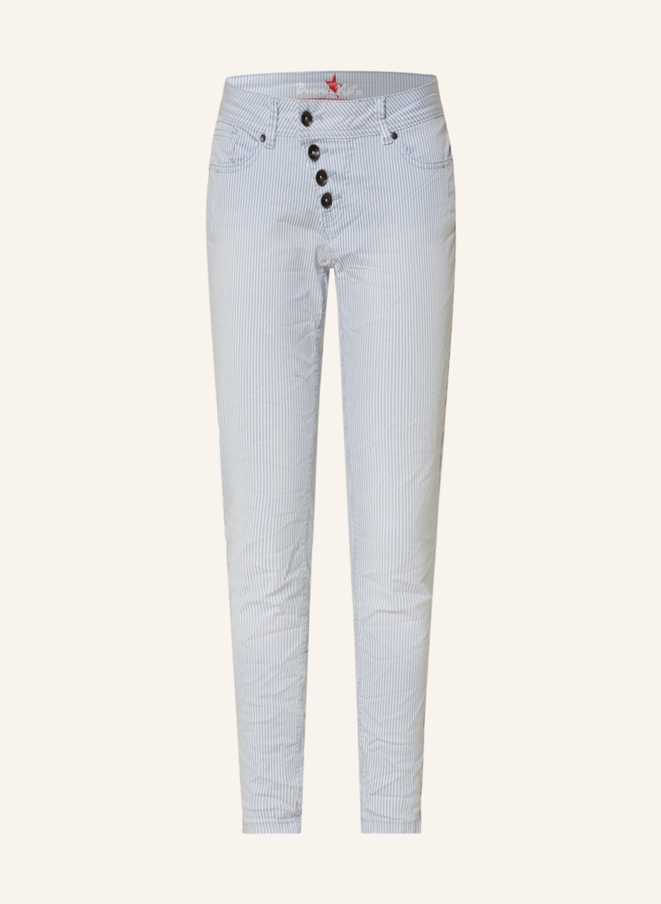 Buena Vista 7/8 trousers MALIBU, Color: LIGHT BLUE/ WHITE (Image 1)
