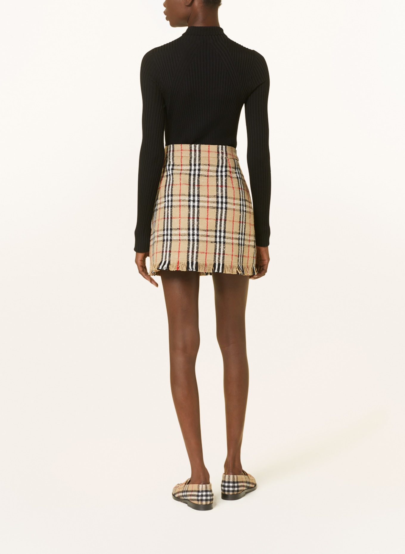 BURBERRY Skirt CATIA, Color: BEIGE/ BLACK/ RED (Image 3)